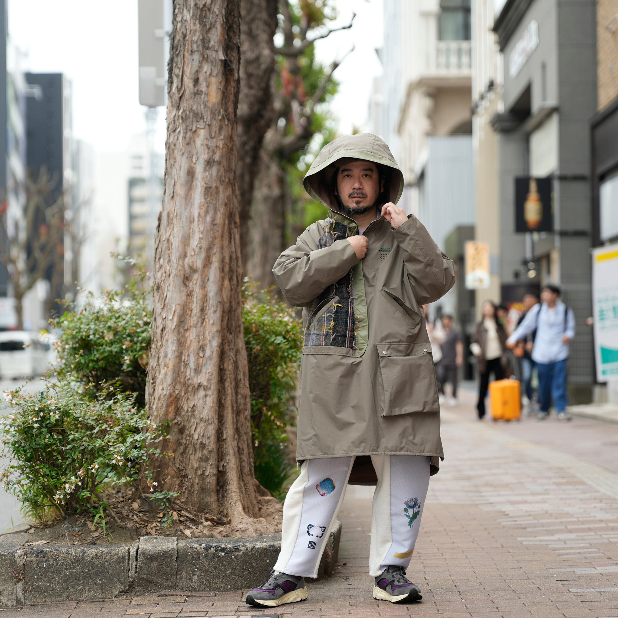 FRINGE WOOL MIX PULLOVER COAT | Color_Khaki | No_sf25aw-01_khaki【STOF_ストフ】