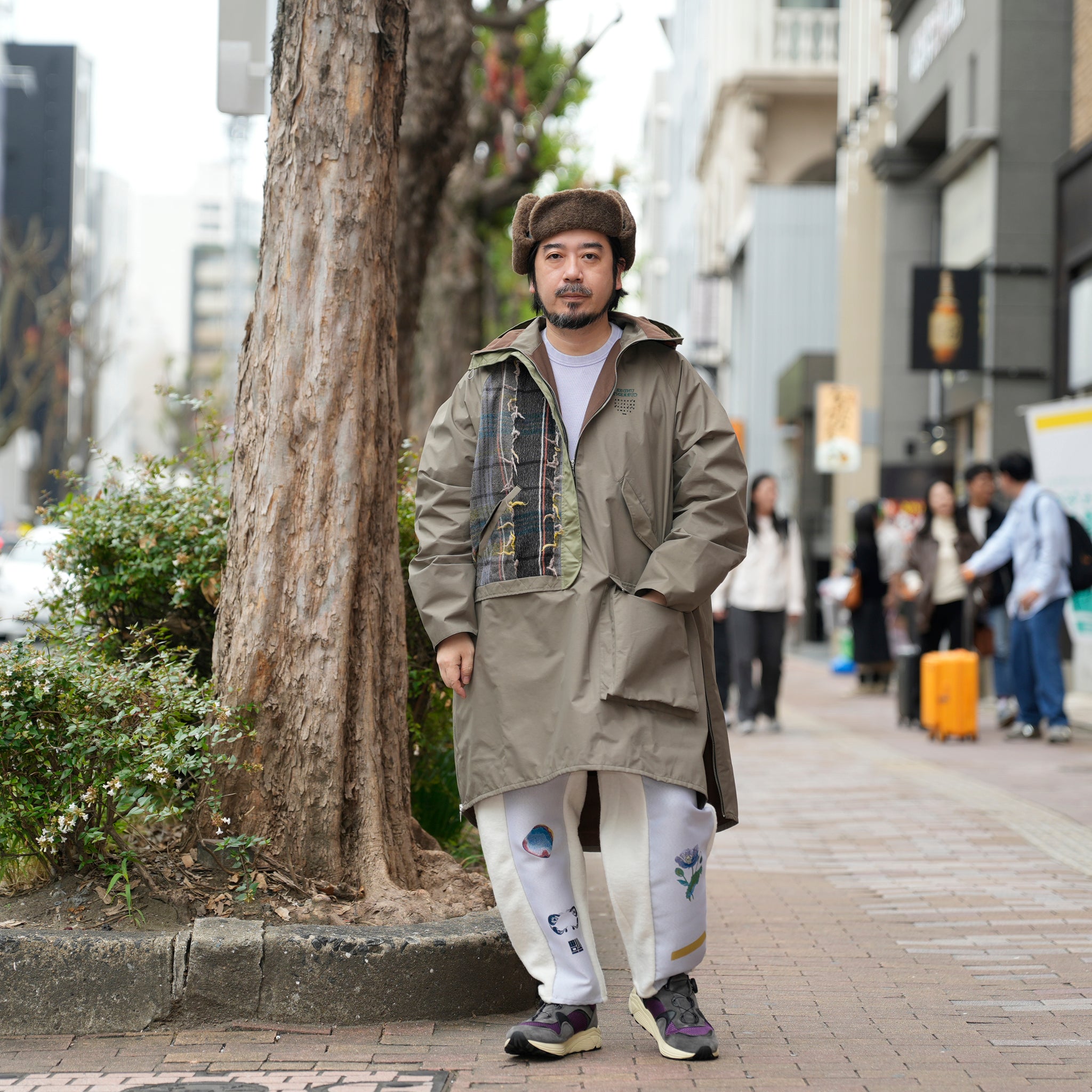 FRINGE WOOL MIX PULLOVER COAT | Color_Khaki | No_sf25aw-01_khaki【STOF_ストフ】