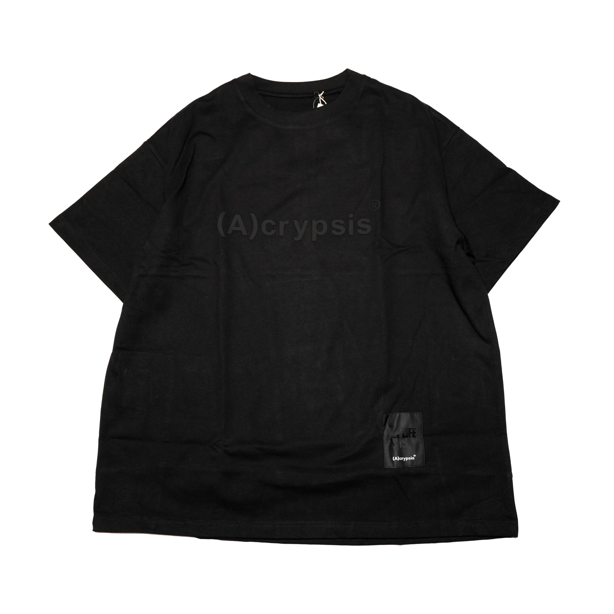 No:ACR24SS-T04 | Name:(A)crypsis® HELLO！STICKER 紀念復刻T-shirt -BLACK【(A)CRYPSIS®】