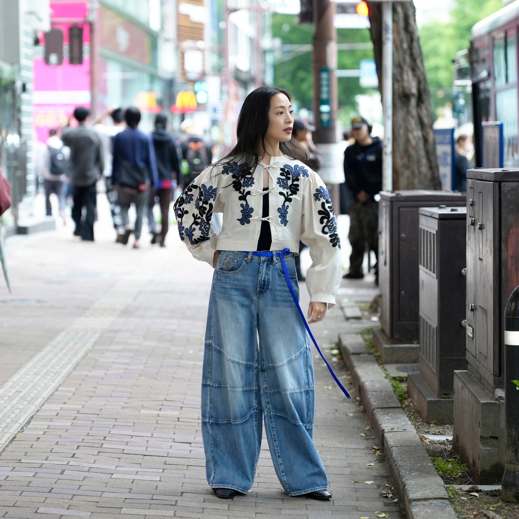 020151SF2_Ecru | COTTON LINEN PATCHWORK EMBROIDERY TOP | Color:Ecru【SARA MALLIKA_サラマリカ】