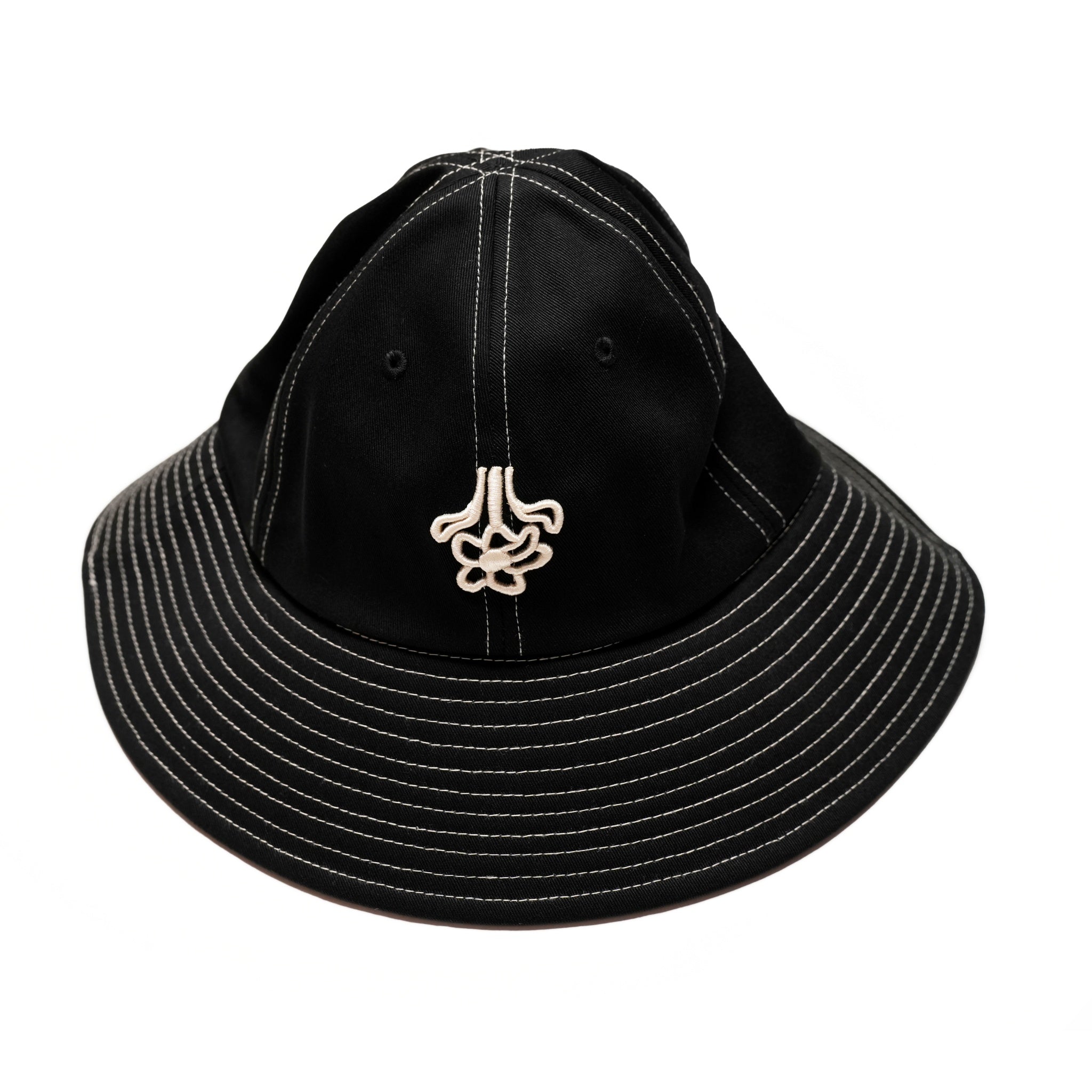 Embroidered Logo Hat 刺繍ロゴハット | Color:Black/Natural | Size:Free【AMBERGLEAM_アンバーグリーム】| 1194141322