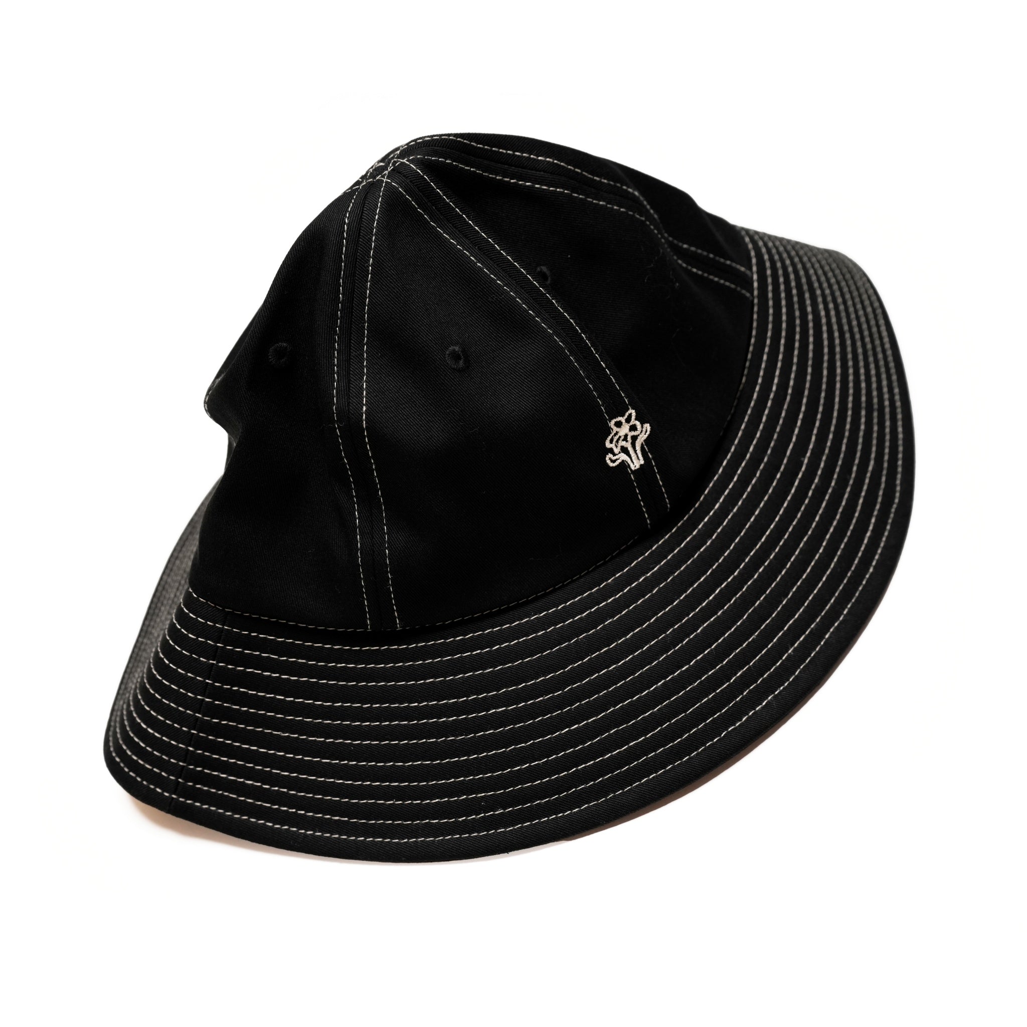 Embroidered Logo Hat 刺繍ロゴハット | Color:Black/Natural | Size:Free【AMBERGLEAM_アンバーグリーム】| 1194141322