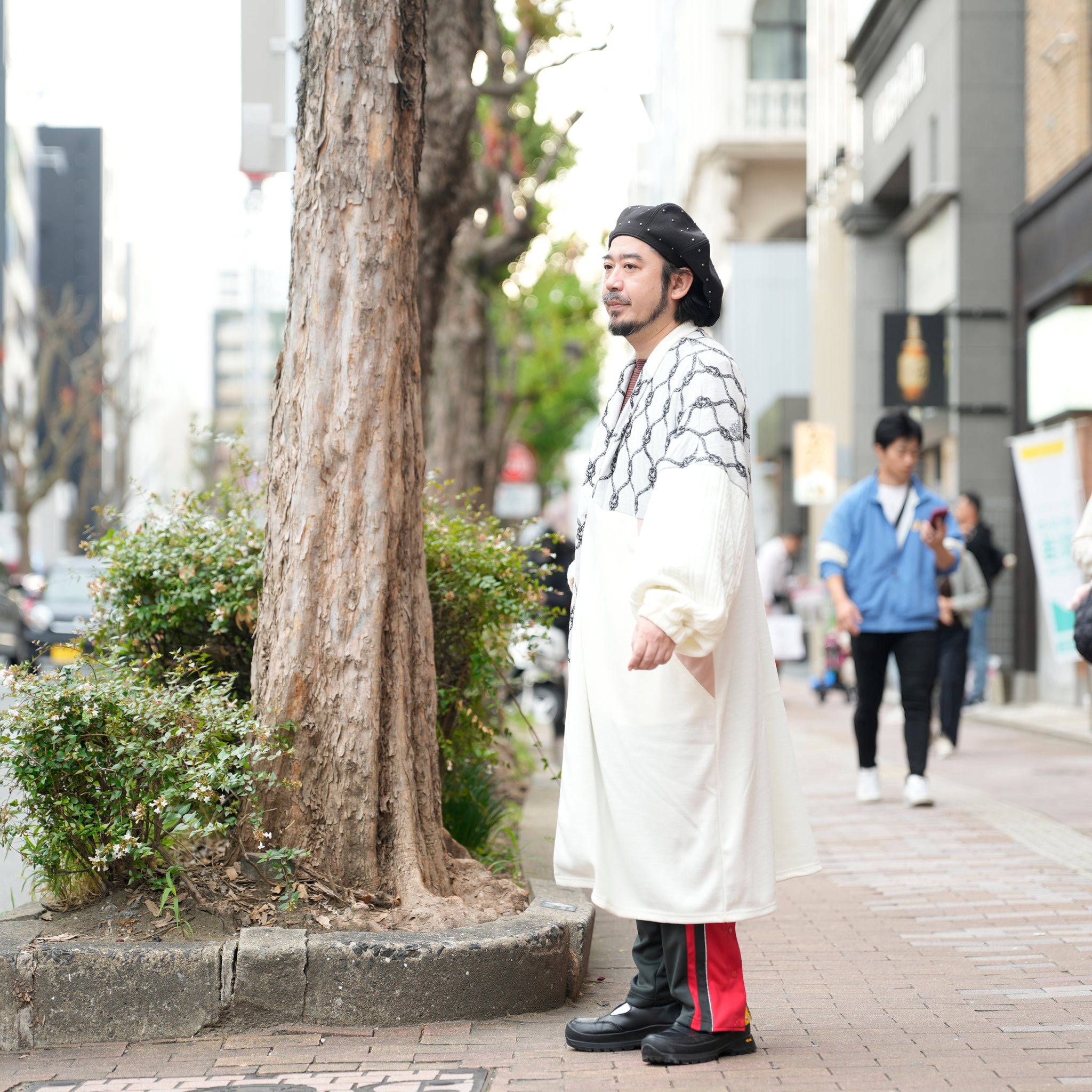 Origin Jacquard Mix Gawn | Color_ White | No_bsd25aw-10_ white【BEDSIDEDRAMA_ベッドサイドドラマ】