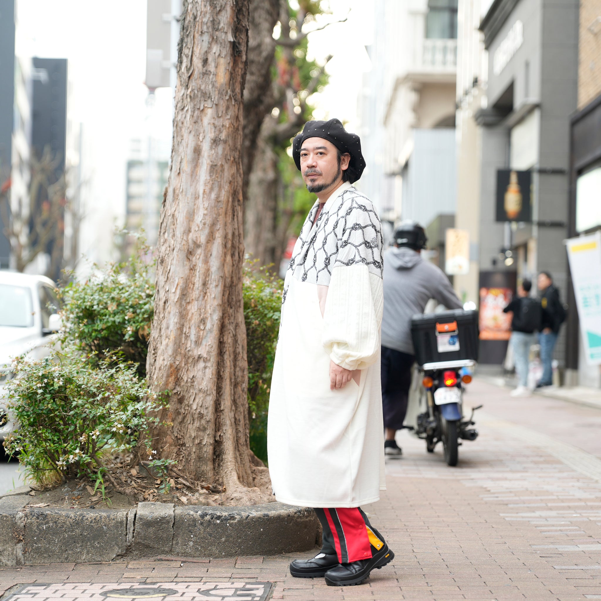 Origin Jacquard Mix Gawn | Color_ White | No_bsd25aw-10_ white【BEDSIDEDRAMA_ベッドサイドドラマ】