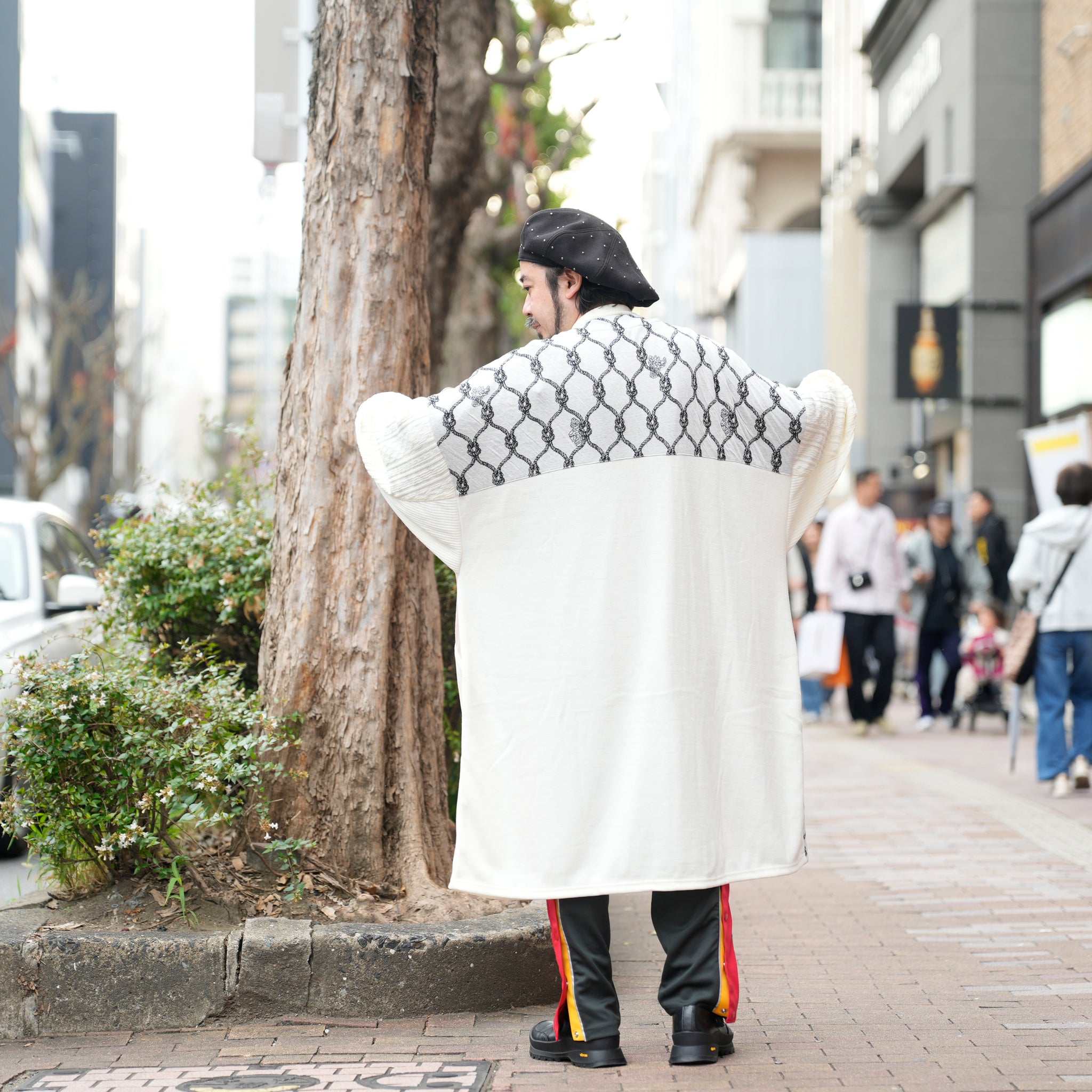 Origin Jacquard Mix Gawn | Color_ White | No_bsd25aw-10_ white【BEDSIDEDRAMA_ベッドサイドドラマ】