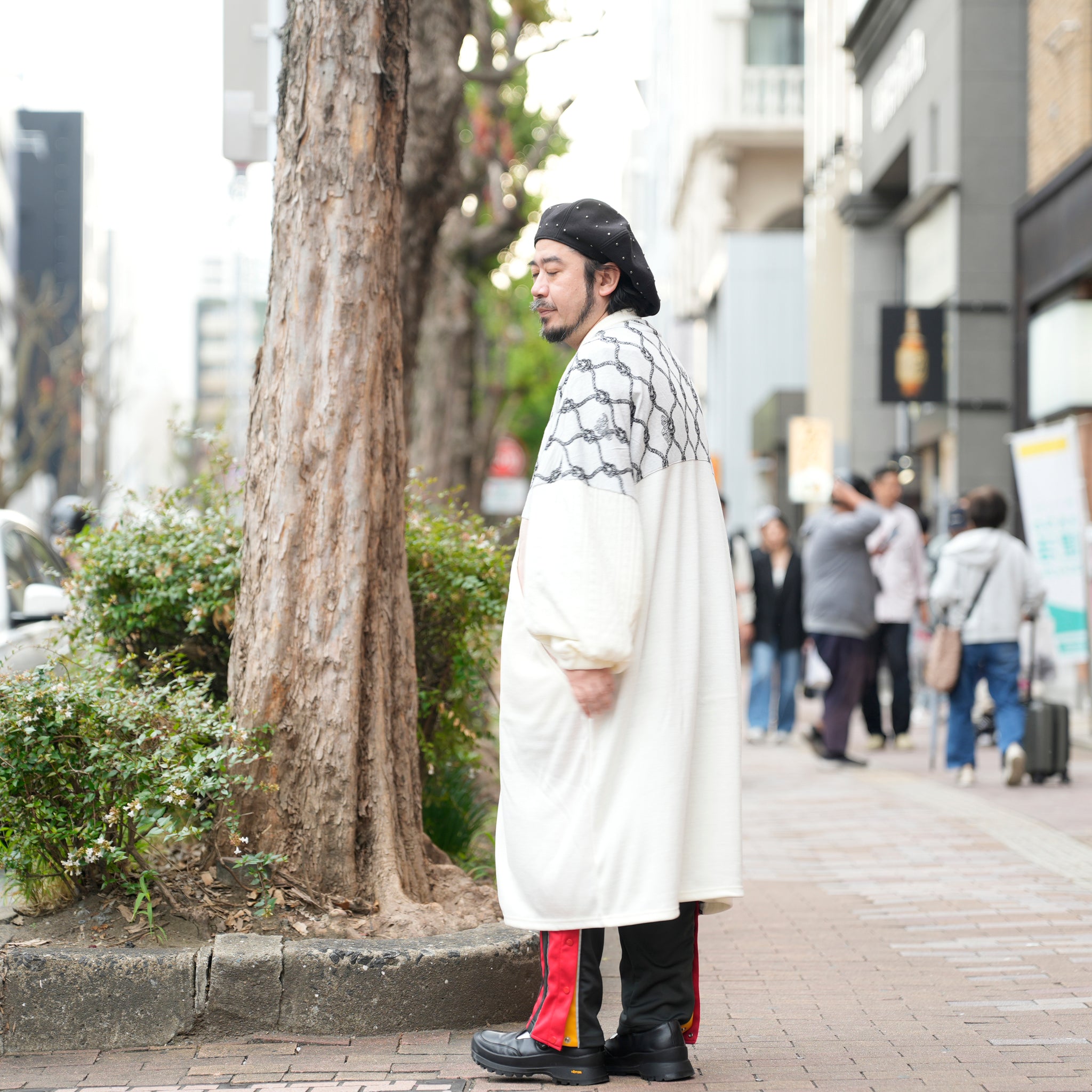 Origin Jacquard Mix Gawn | Color_ White | No_bsd25aw-10_ white【BEDSIDEDRAMA_ベッドサイドドラマ】