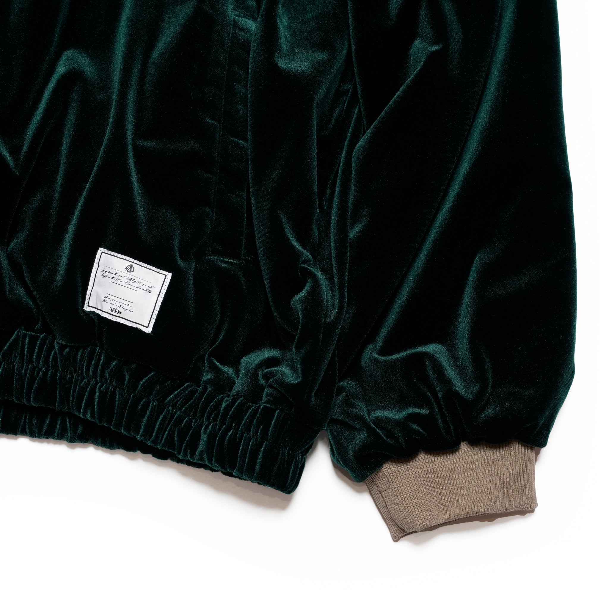 ef404-08 | Suka velour high neck jacket | Color:Wine/Green【EFFECTEN_エフェクテン】