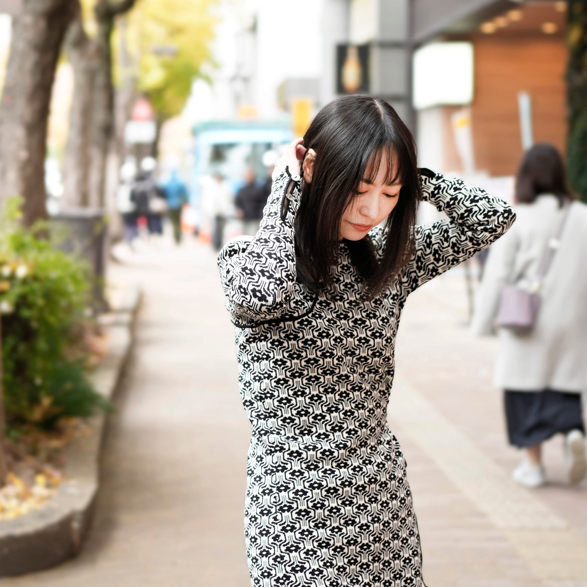 Art Knit Dress | Color:Geometry【AMBERGLEAM_アンバーグリーム】| 1149131218g