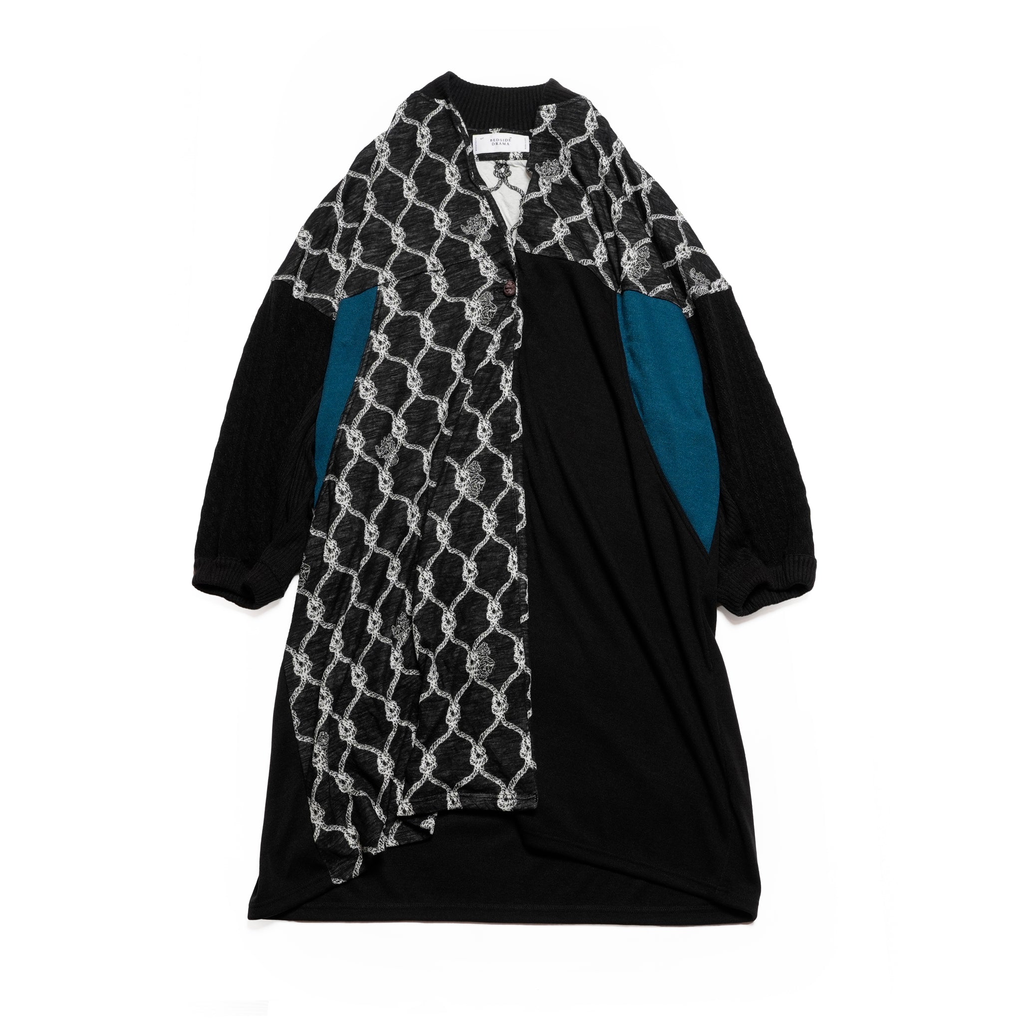 Origin Jacquard Mix Gawn | Color_Black | No_bsd25aw-10_black【BEDSIDEDRAMA_ベッドサイドドラマ】