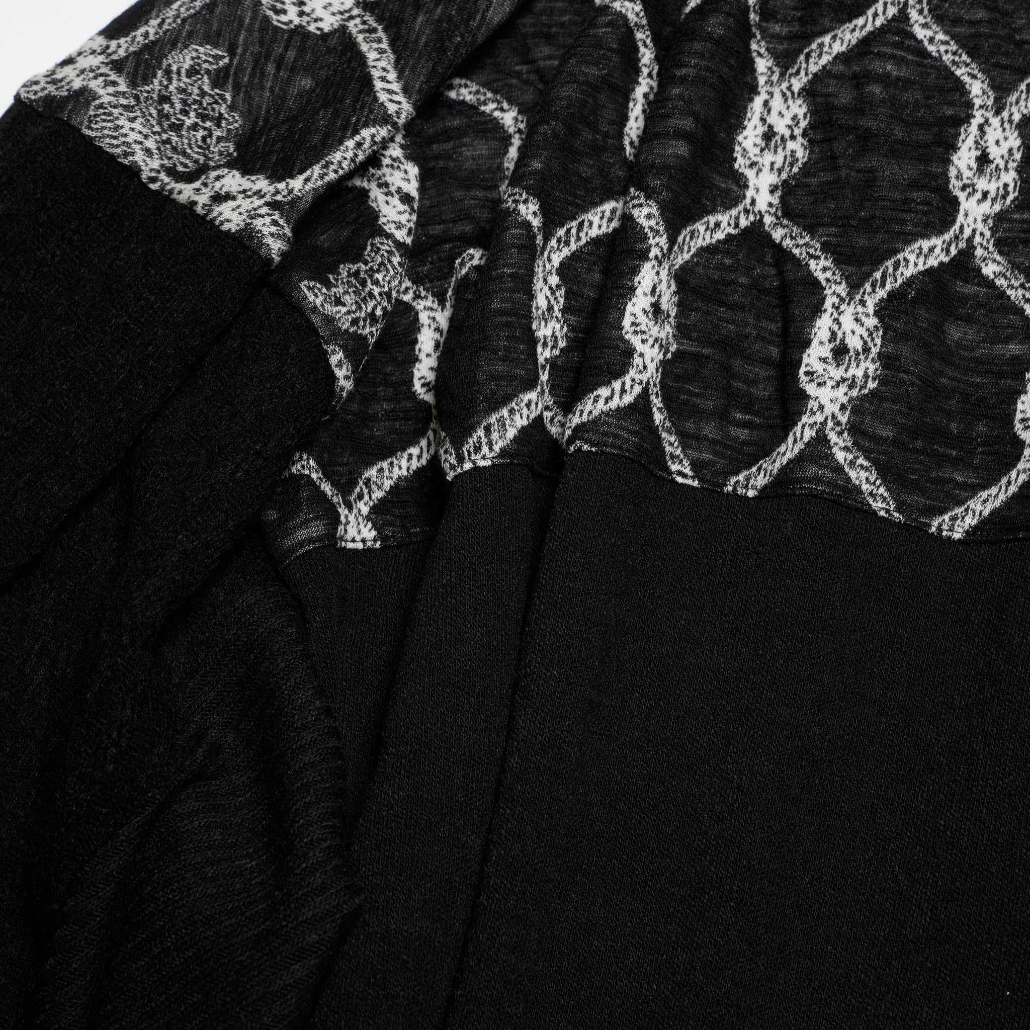 Origin Jacquard Mix Gawn | Color_Black | No_bsd25aw-10_black【BEDSIDEDRAMA_ベッドサイドドラマ】