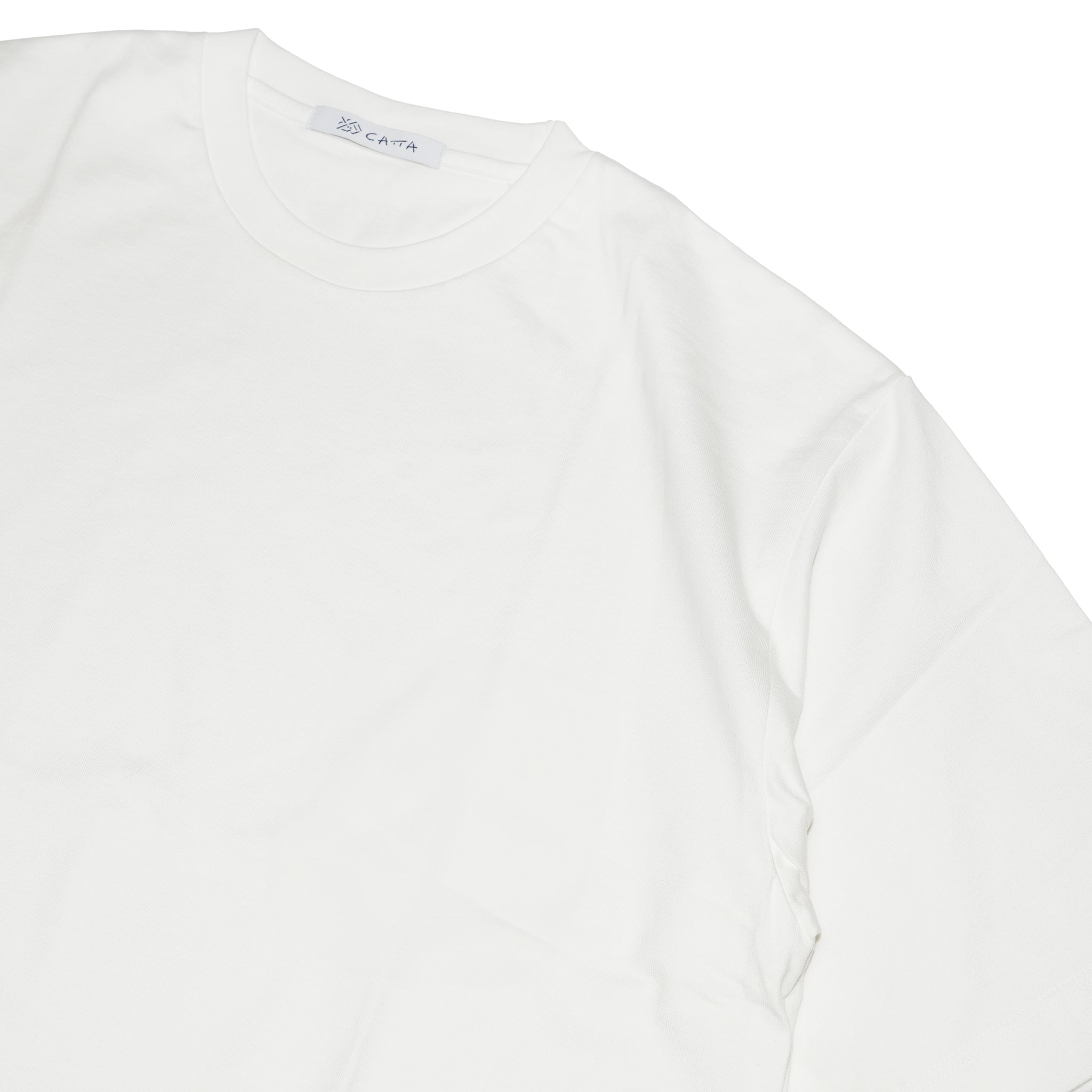 HCPN-02_White | AMERICAN CREW NECK PKT T-SHIRT-BALANCIRCULAR | Color:White【CATTA SHIRTS_カッタ シャツ】