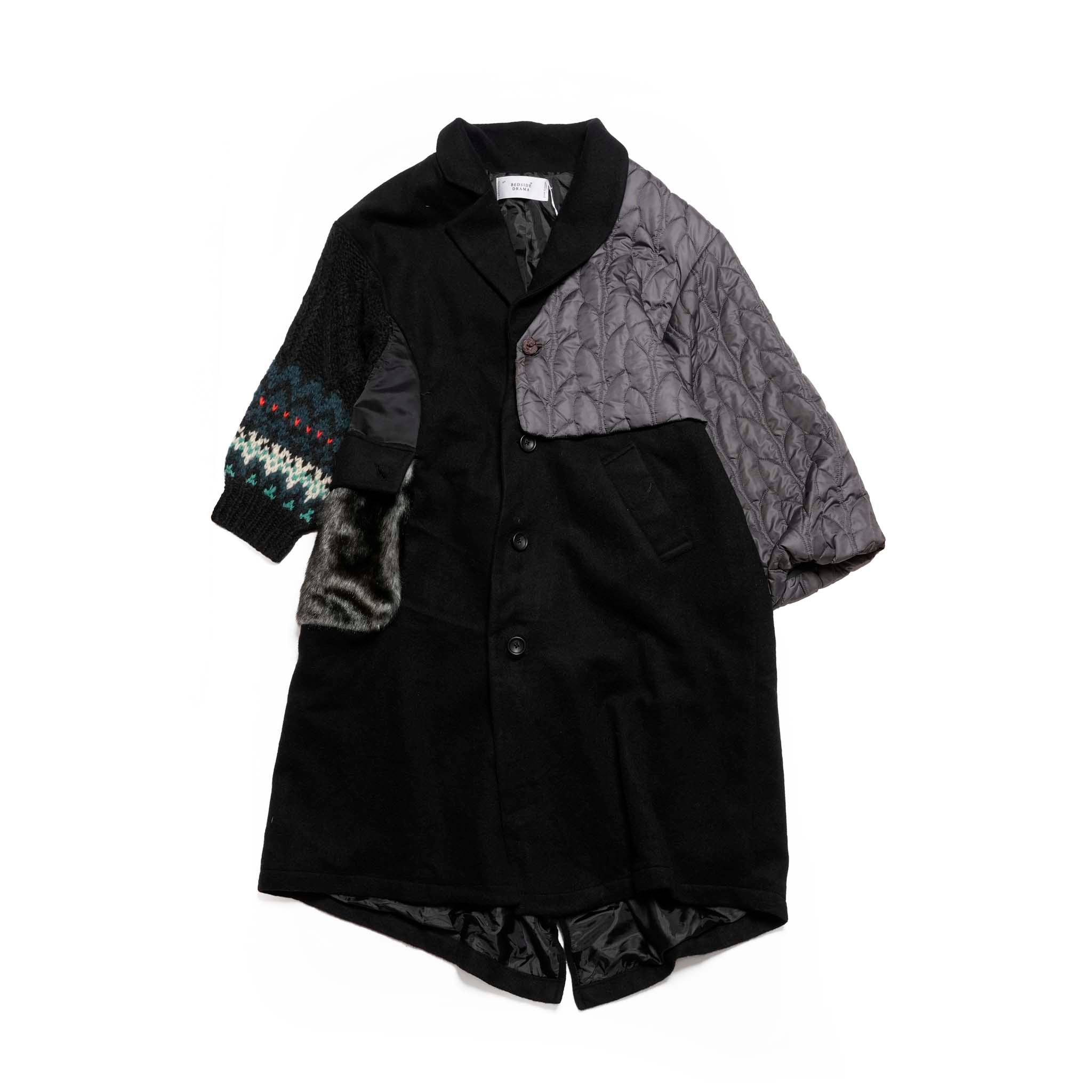 OOPARTS Mix Gawn Coat | Color_Black | No_bsd25aw-01_black【BEDSIDEDRAMA_ベッドサイドドラマ】