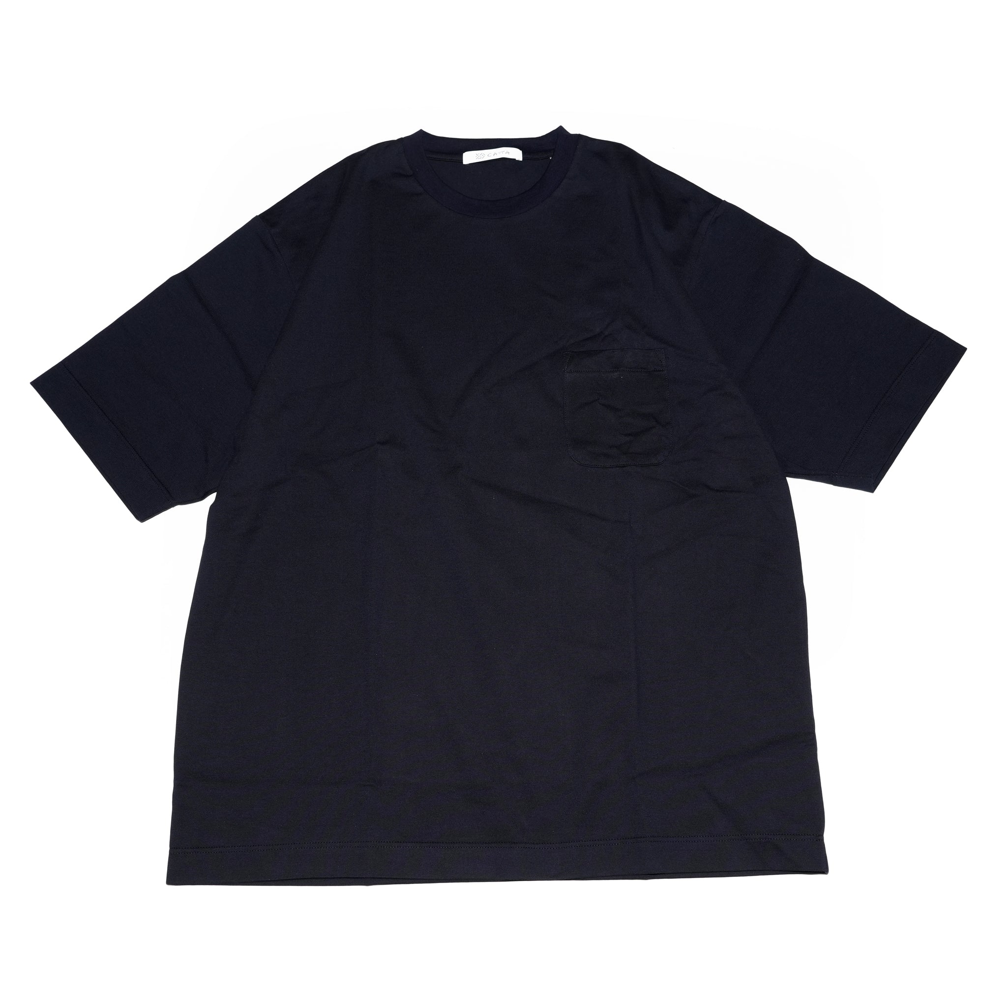 HCPN-02_Navy | AMERICAN CREW NECK PKT T-SHIRT-BALANCIRCULAR | Color:Navy【CATTA SHIRTS_カッタ シャツ】