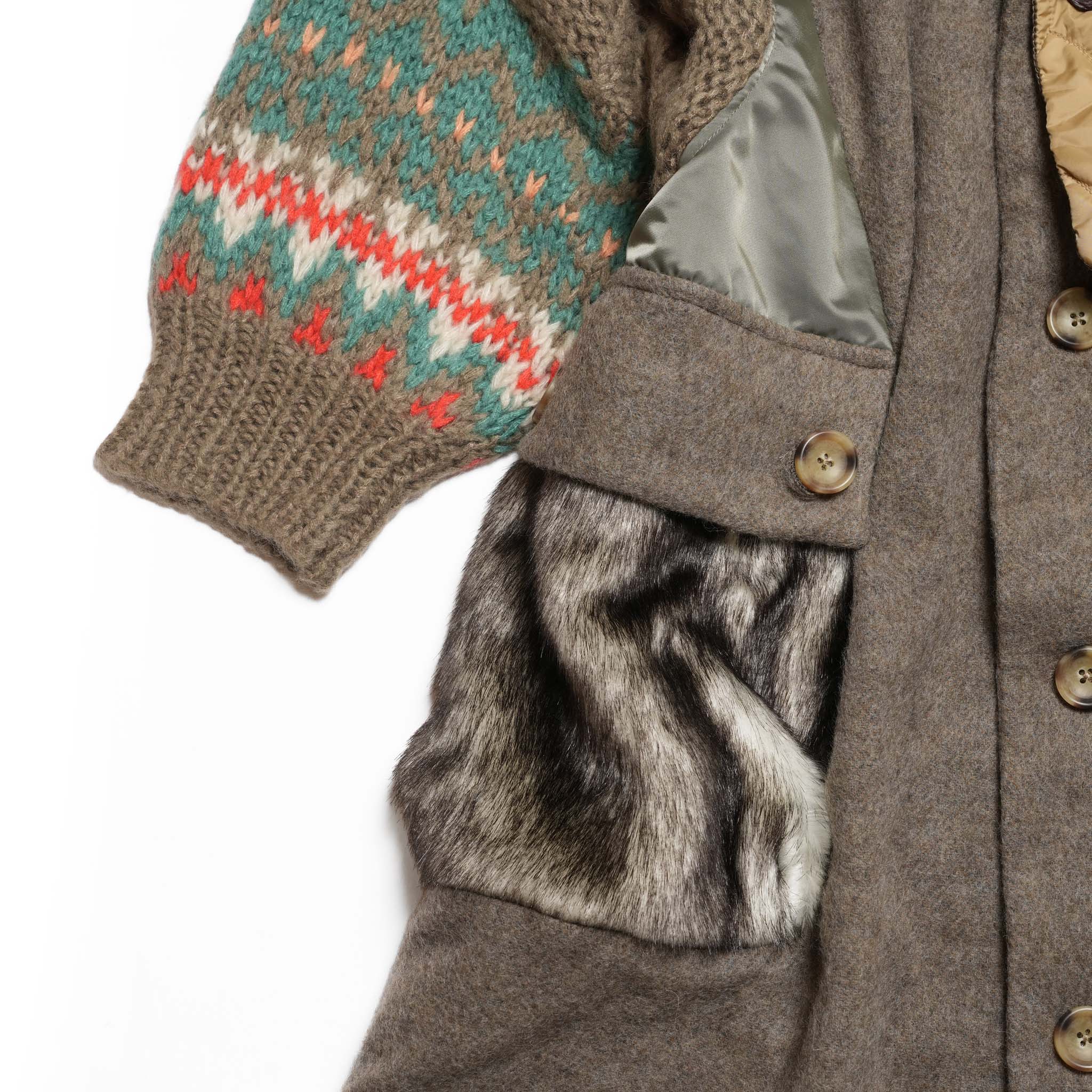 OOPARTS Mix Gawn Coat | Color_Beige | No_bsd25aw-01_beige【BEDSIDEDRAMA_ベッドサイドドラマ】