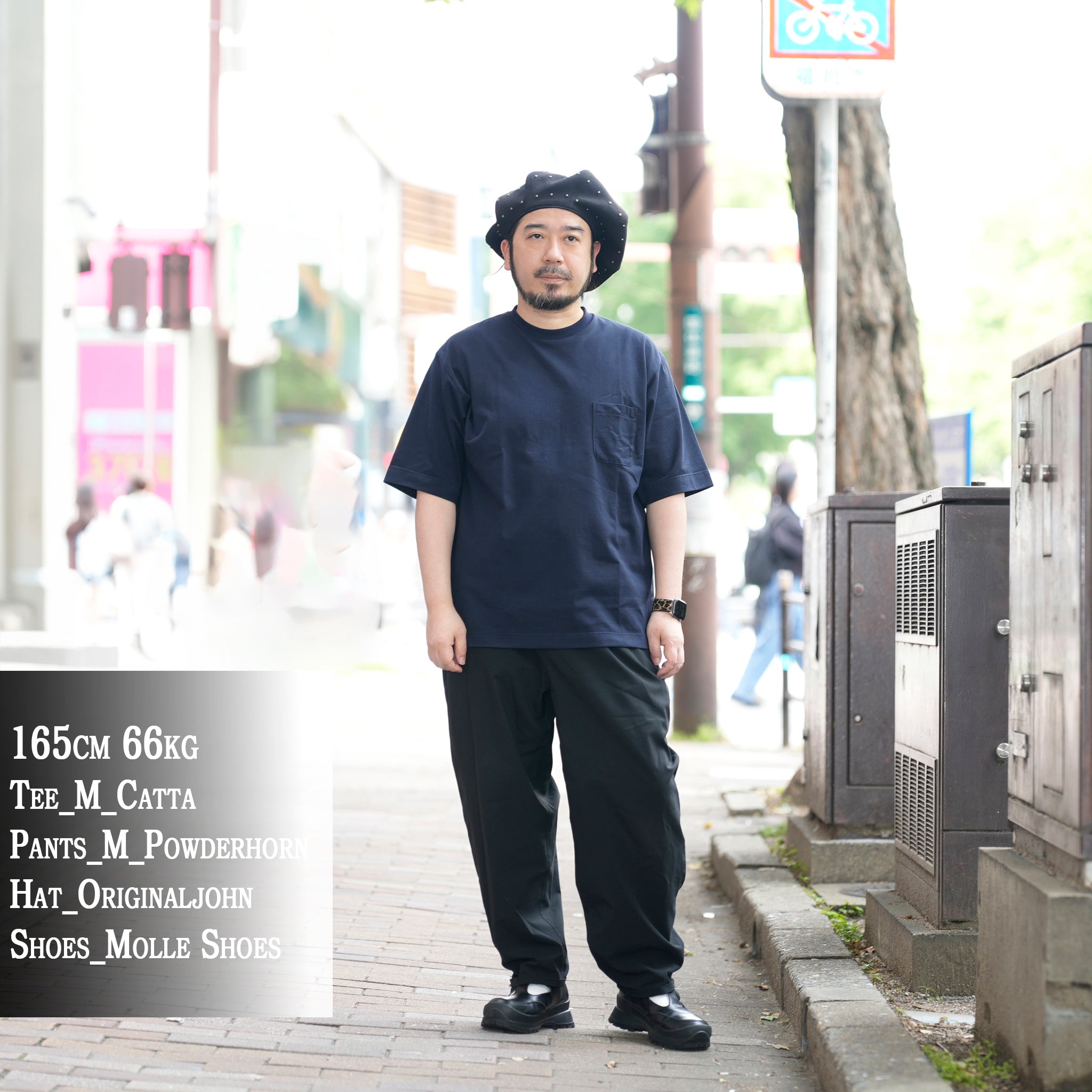 HCPN-02_Navy | AMERICAN CREW NECK PKT T-SHIRT-BALANCIRCULAR | Color:Navy【CATTA SHIRTS_カッタ シャツ】