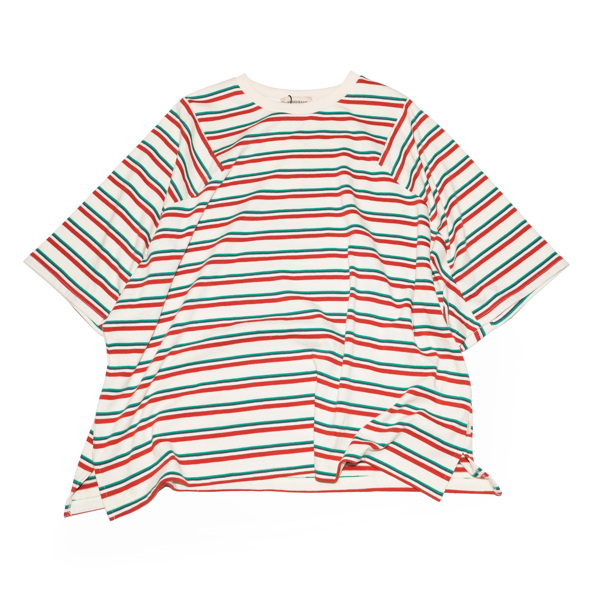 Border Panel Daily T-Shirt | Color:Vanilla【AMBERGLEAM_アンバーグリーム】| 1297151411_v