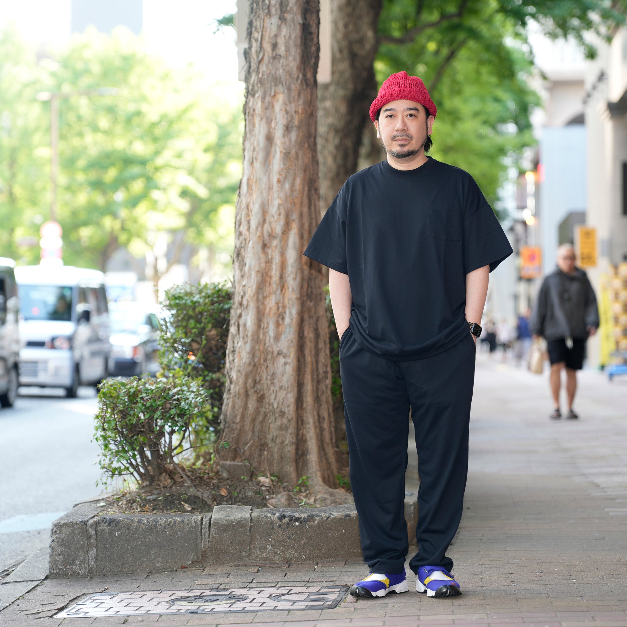 [ RELAX FIT SPORTS №136 ]　 Fruits trycool Pocket S/S | Col_Black【RELAX FIT_リラックスフィット】