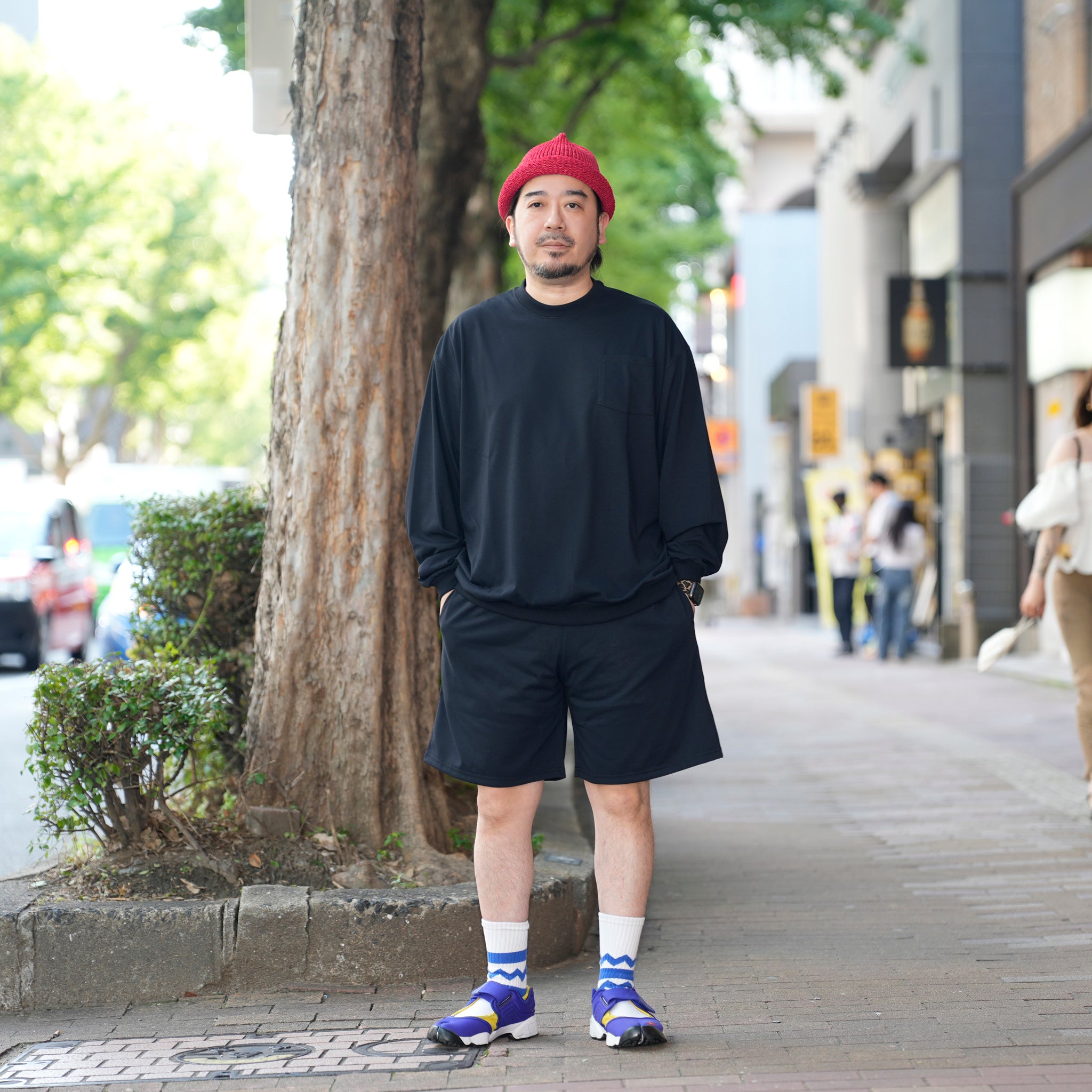 [ RELAX FIT SPORTS №138 ]　 smoketone trycool Pocket L/S | Col_Black【RELAX FIT_リラックスフィット】