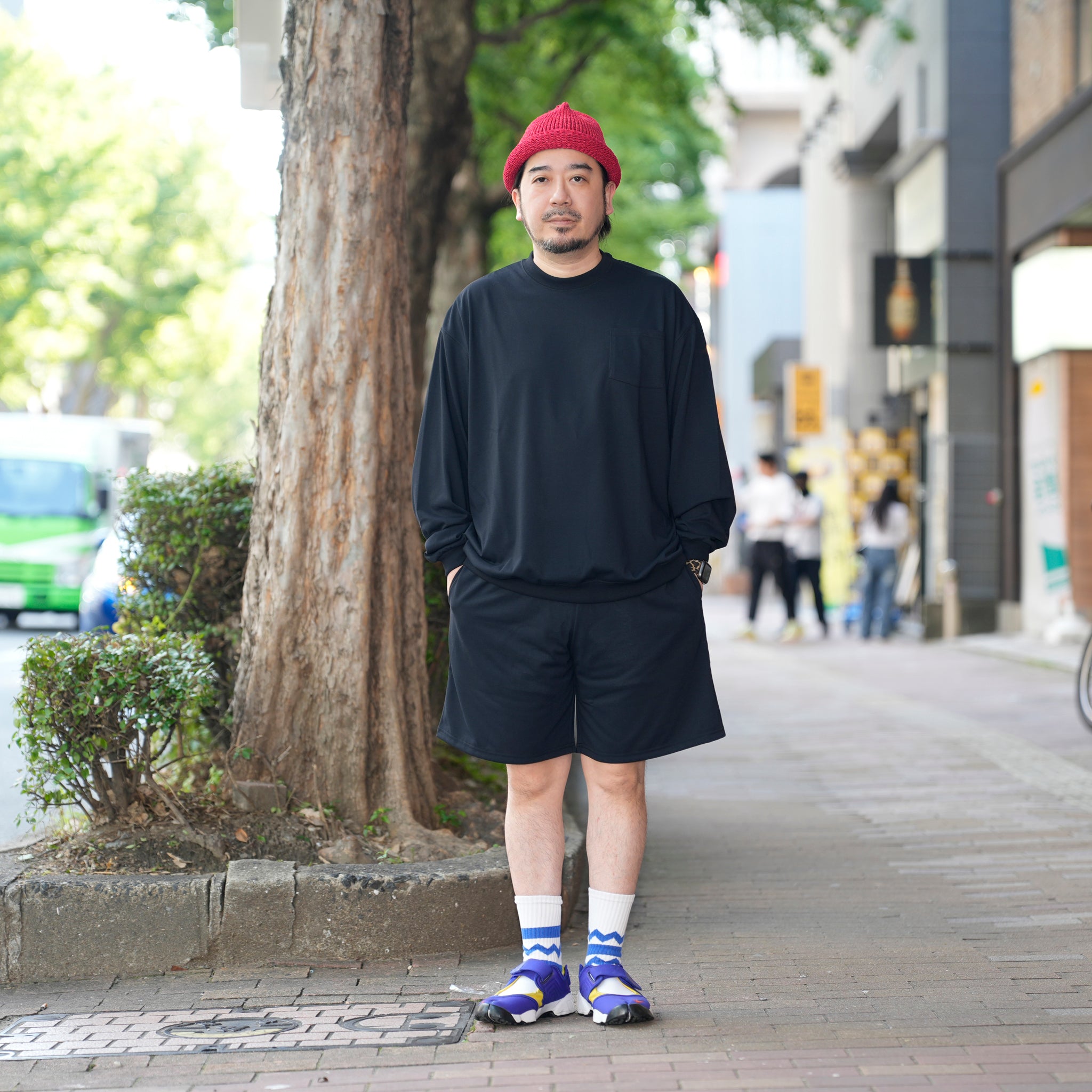 [ RELAX FIT SPORTS №138 ]　 smoketone trycool Pocket L/S | Col_Black【RELAX FIT_リラックスフィット】