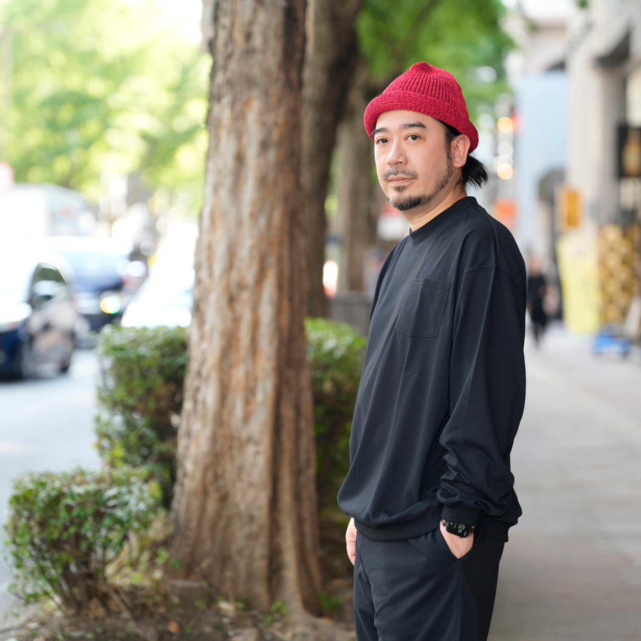 [ RELAX FIT SPORTS №138 ]　 smoketone trycool Pocket L/S | Col_Black【RELAX FIT_リラックスフィット】