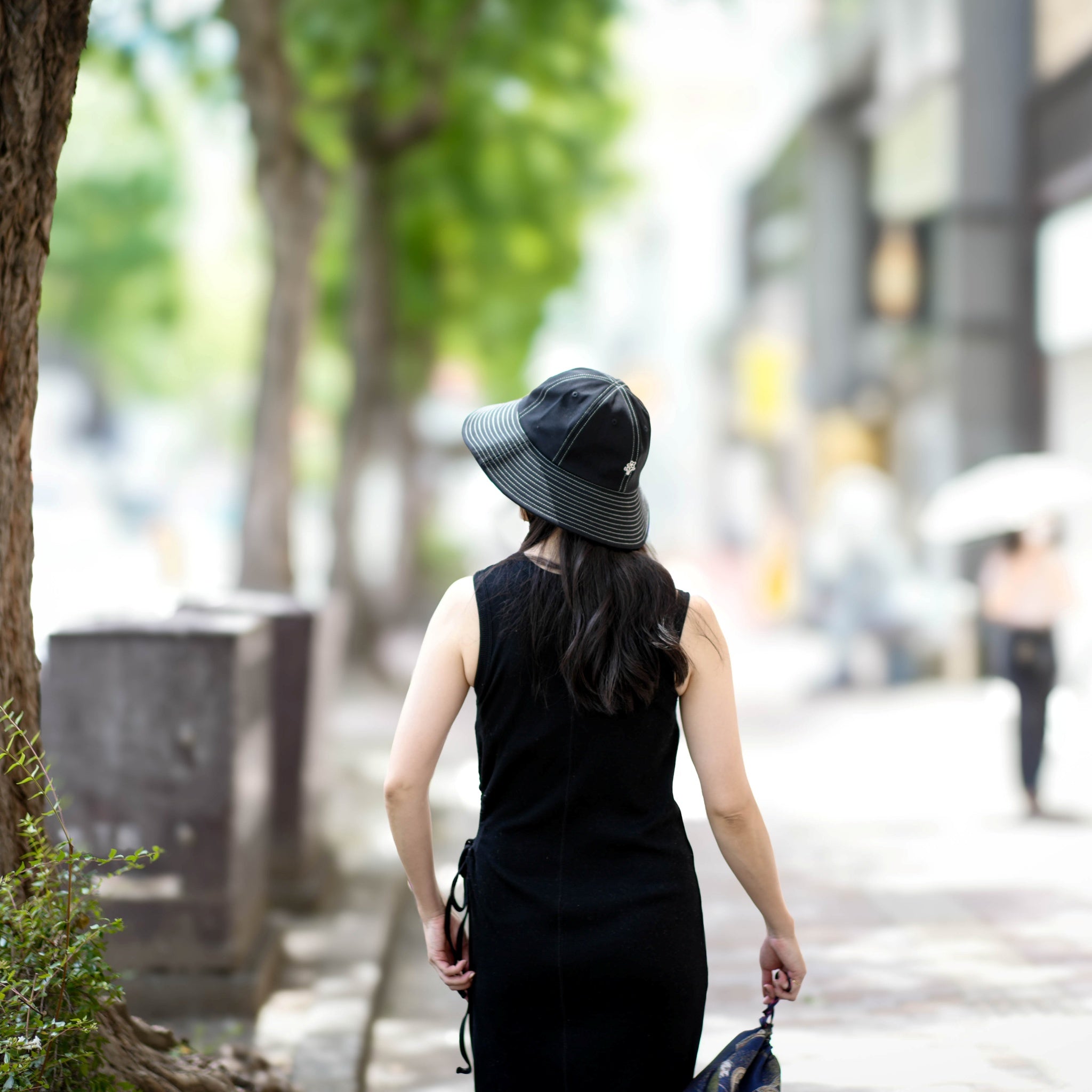 Embroidered Logo Hat 刺繍ロゴハット | Color:Black/Natural | Size:Free【AMBERGLEAM_アンバーグリーム】| 1194141322