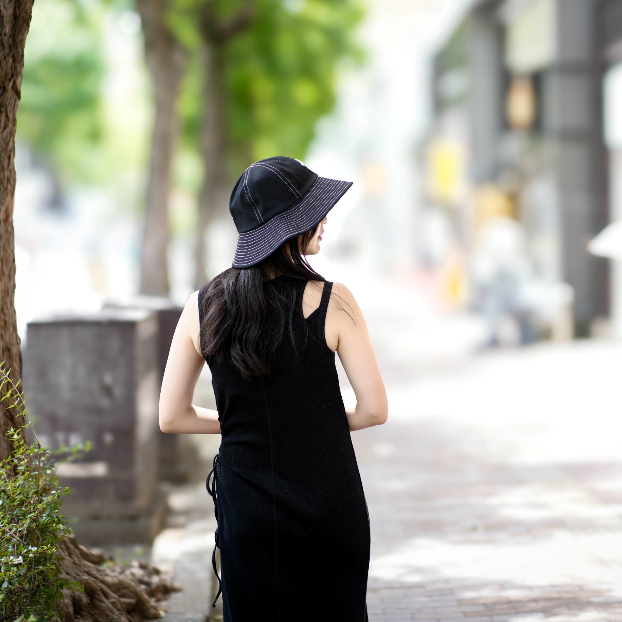 Embroidered Logo Hat 刺繍ロゴハット | Color:Black/Natural | Size:Free【AMBERGLEAM_アンバーグリーム】| 1194141322