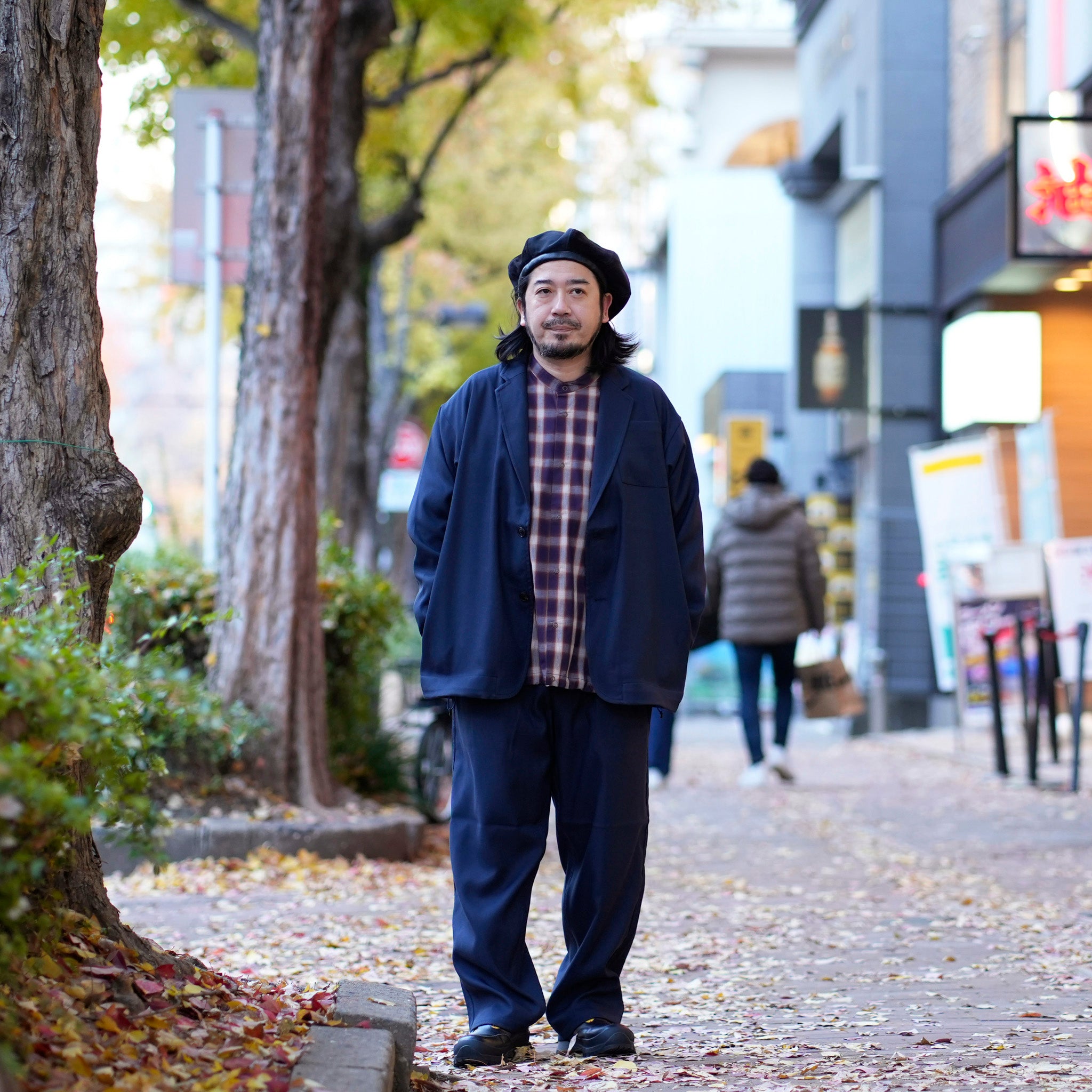 №129 [ STA-PREST GOOD JACKET & SLACKS] Col_DarkNavy | RELAX FIT