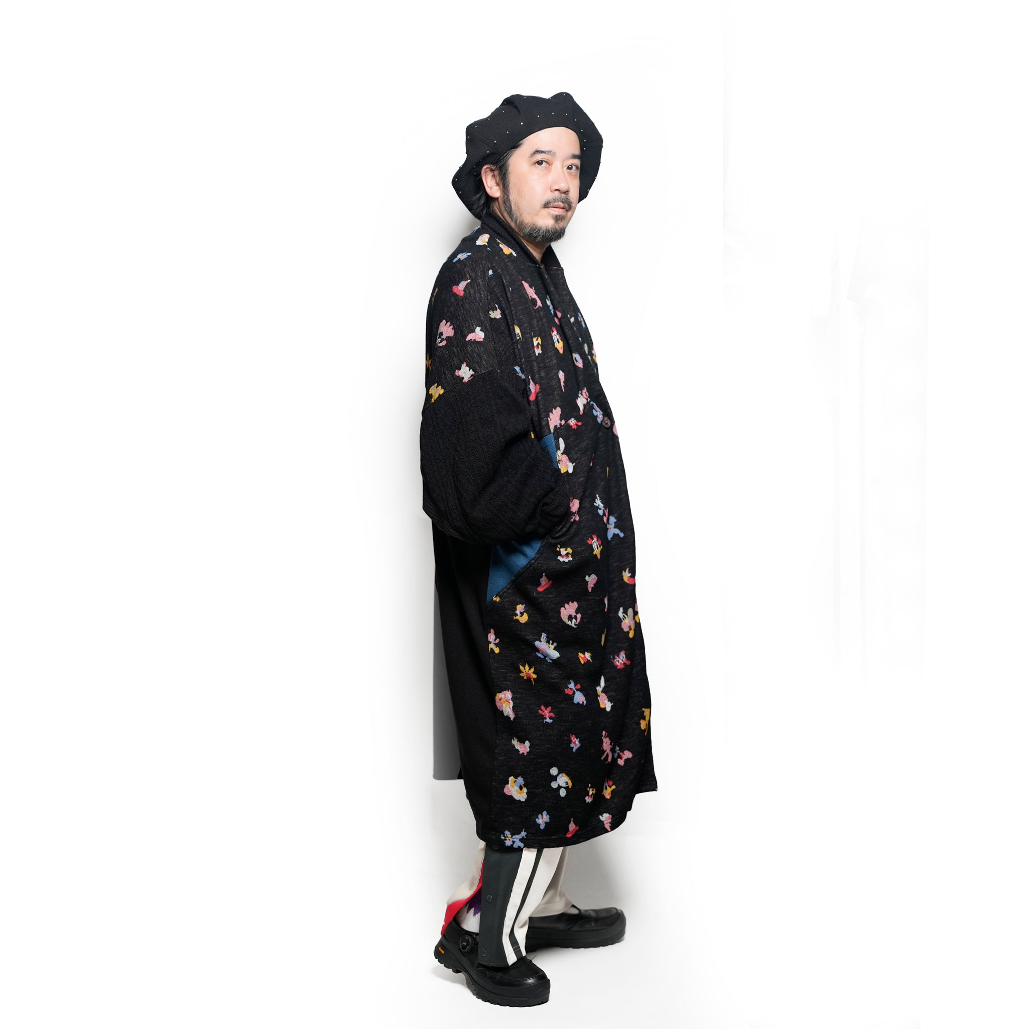 Origin Jacquard Mix Gawn | Color_Melt Bk | No_bsd25aw-10_melt bk【BEDSIDEDRAMA_ベッドサイドドラマ】