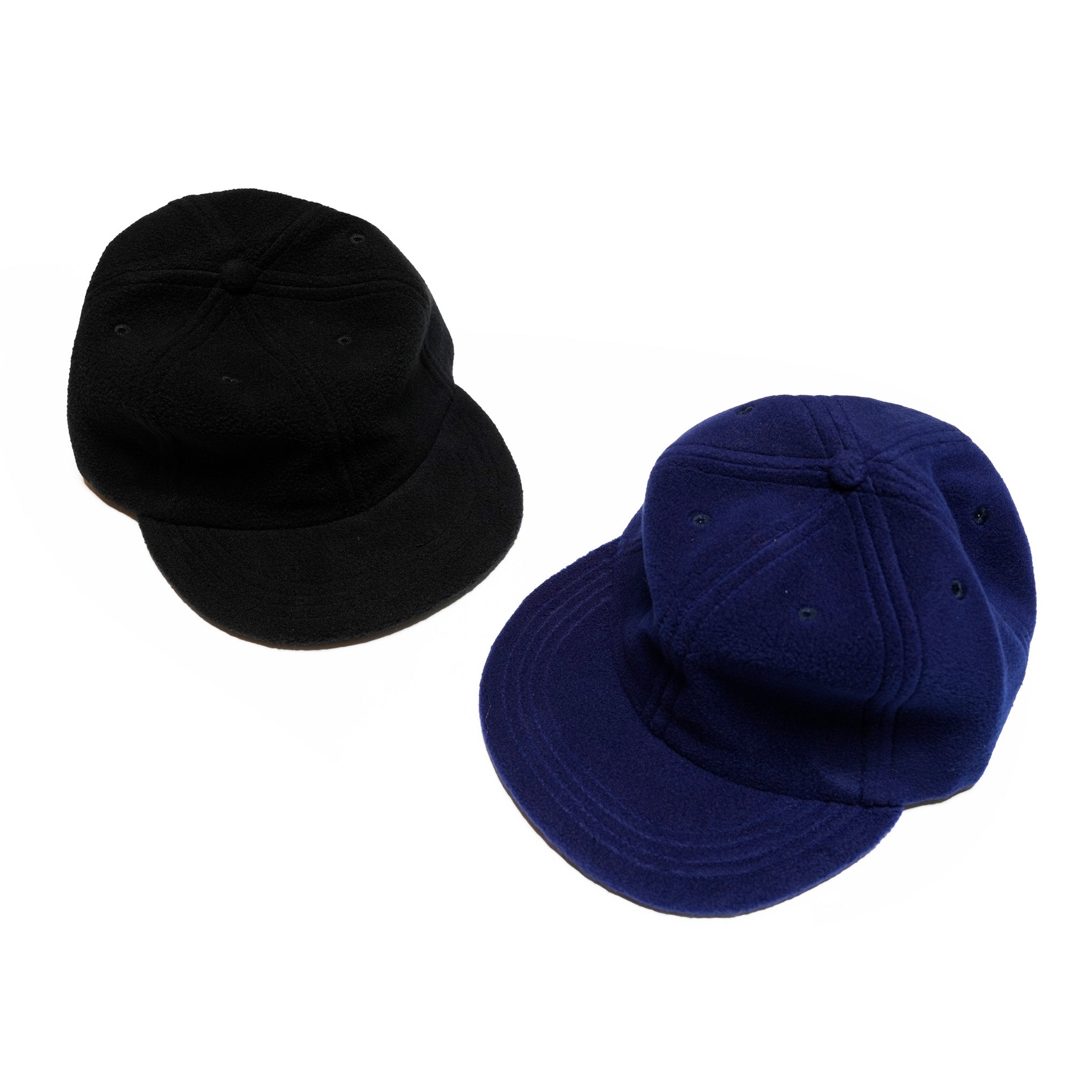 *Polar Fleece B.B. Caps / Made In USA | Color:Black/Navy【NOBRAND】