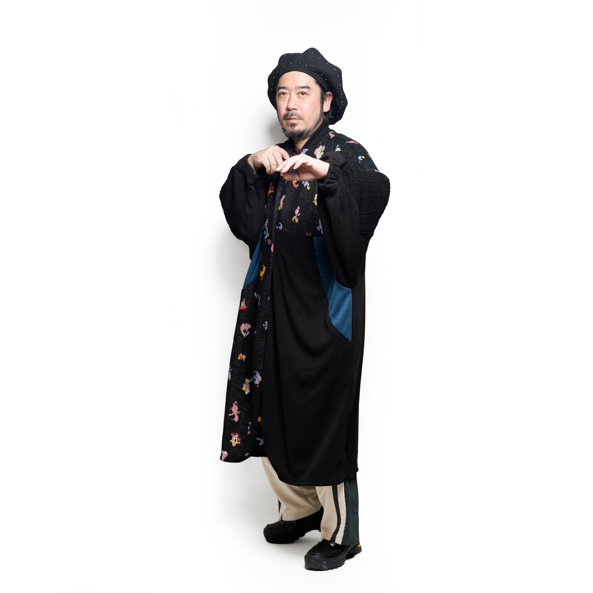 Origin Jacquard Mix Gawn | Color_Melt Bk | No_bsd25aw-10_melt bk【BEDSIDEDRAMA_ベッドサイドドラマ】