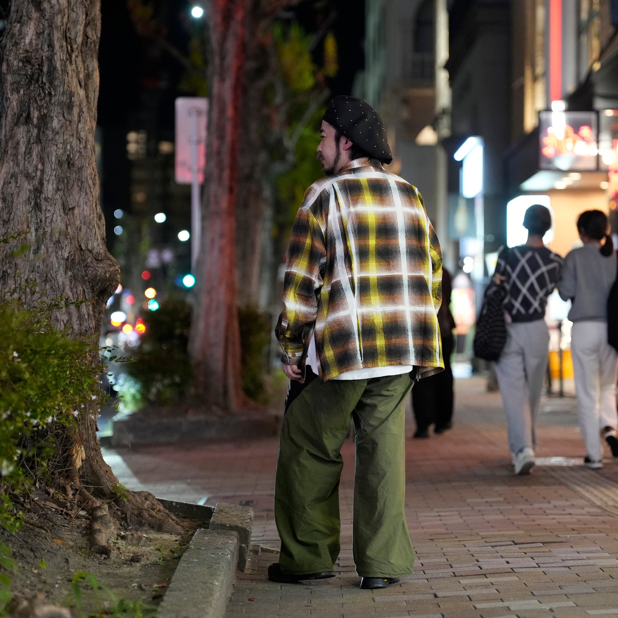 J.FOX | Printed flannel shirt| Color_Brown-Yellow | No_CZ-ImSt-355_Brown-Yellow【IMPRESTORE_インプレストア】