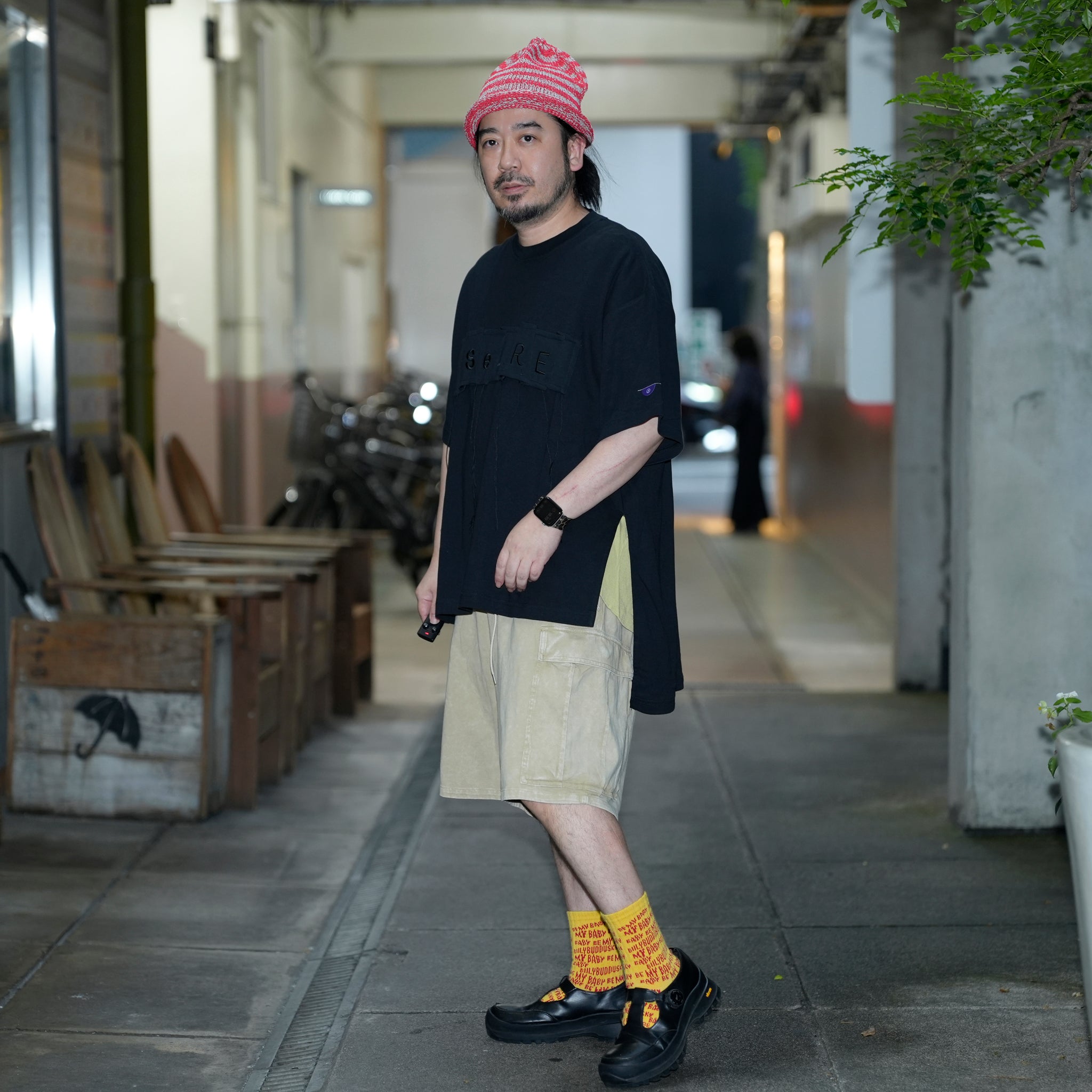 SNS24-RE-T02 | SeRE：FYI tee -BLACK 【SEIVSON_セイブソン】