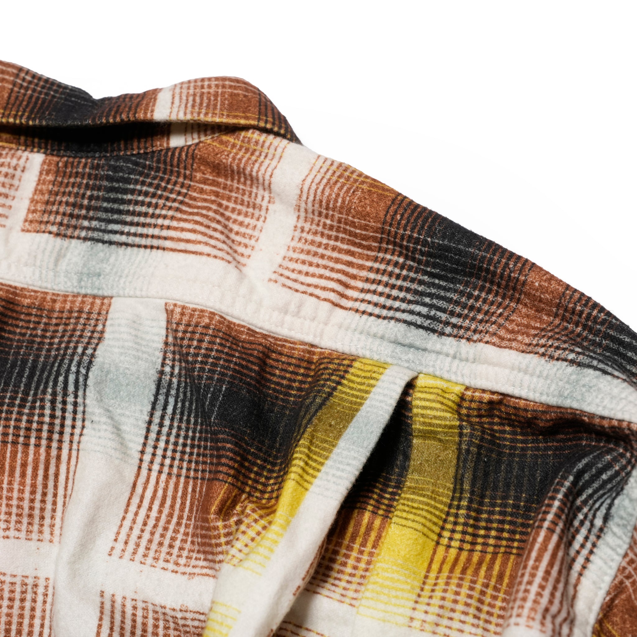 J.FOX | Printed flannel shirt| Color_Brown-Yellow | No_CZ-ImSt-355_Brown-Yellow【IMPRESTORE_インプレストア】