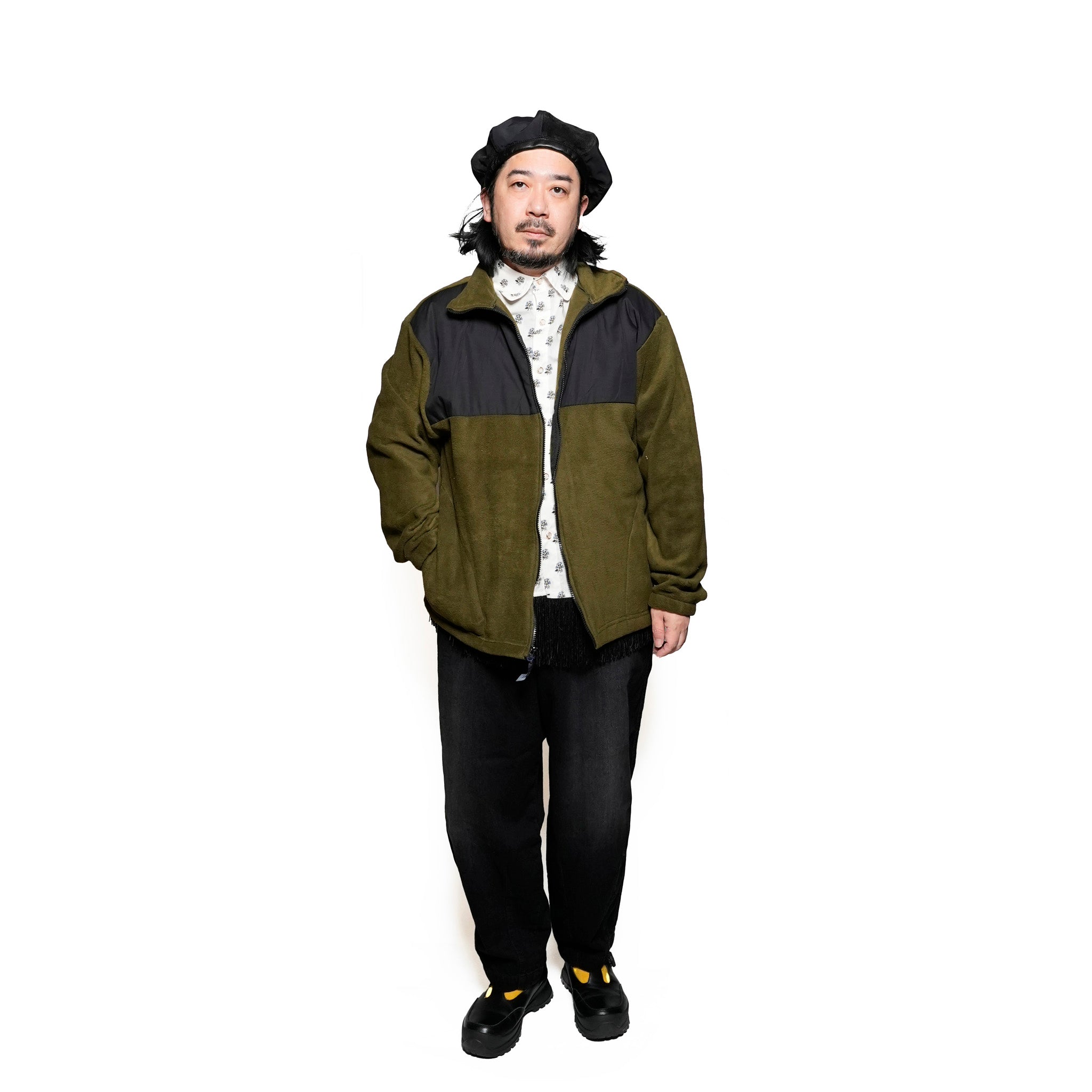 F25A | Fleece Pach JKT | Color:Khaki-Black【SPRING MOUNTAIN＿スプリングマウンテン】