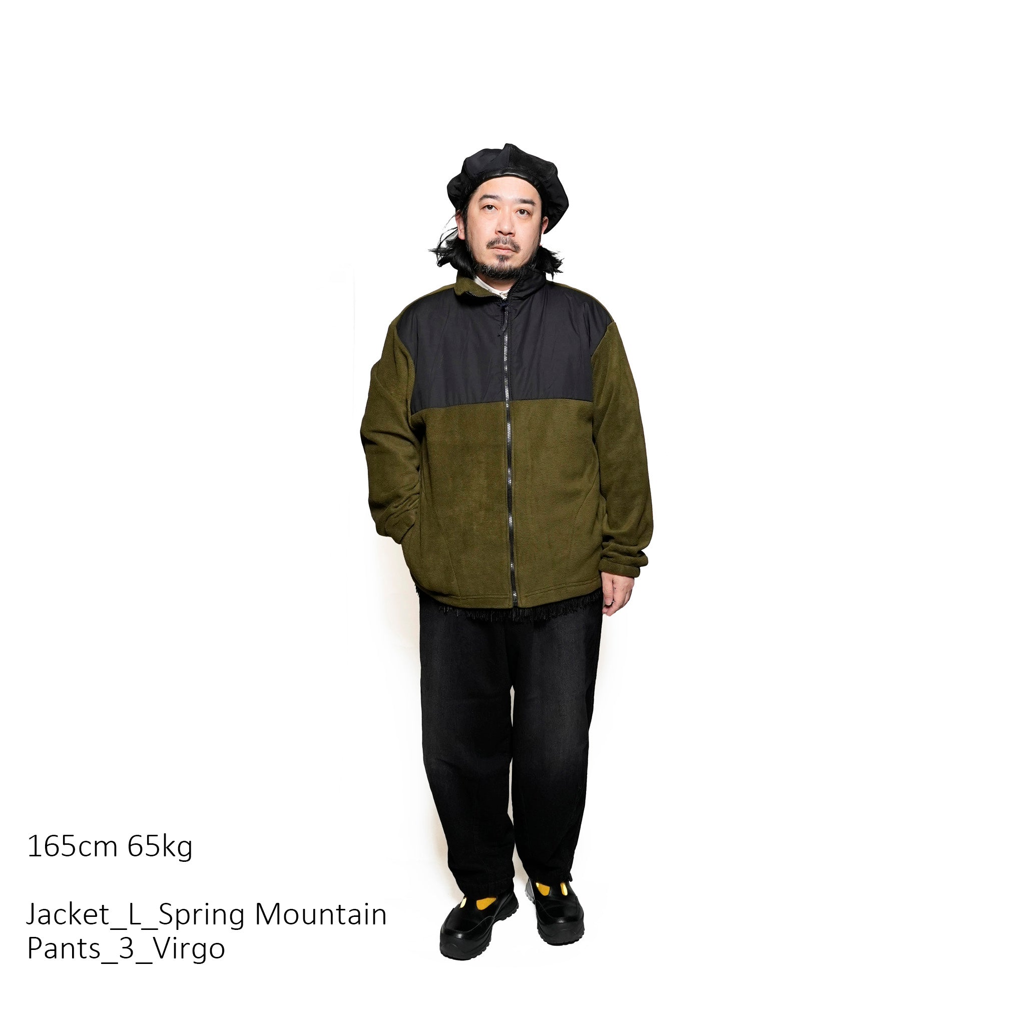 F25A | Fleece Pach JKT | Color:Khaki-Black【SPRING MOUNTAIN＿スプリングマウンテン】