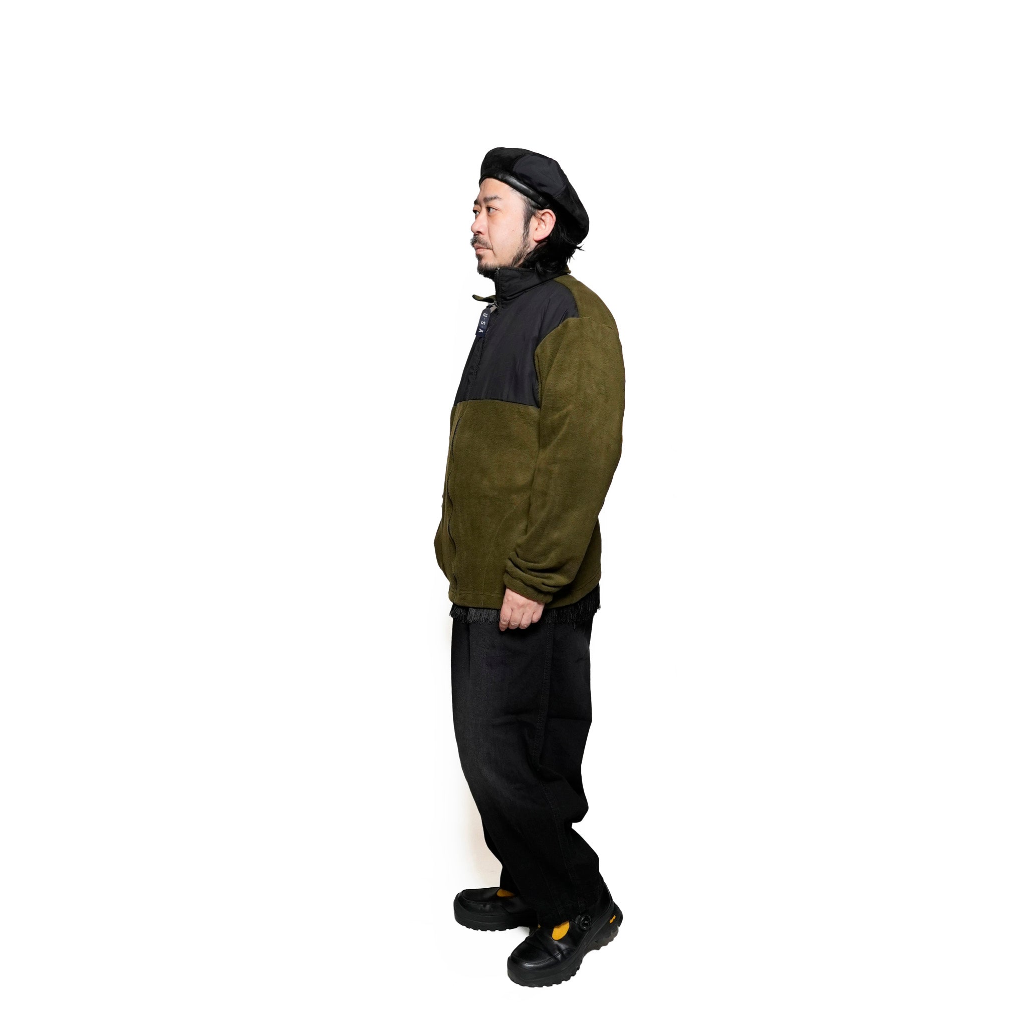 F25A | Fleece Pach JKT | Color:Khaki-Black【SPRING MOUNTAIN＿スプリングマウンテン】