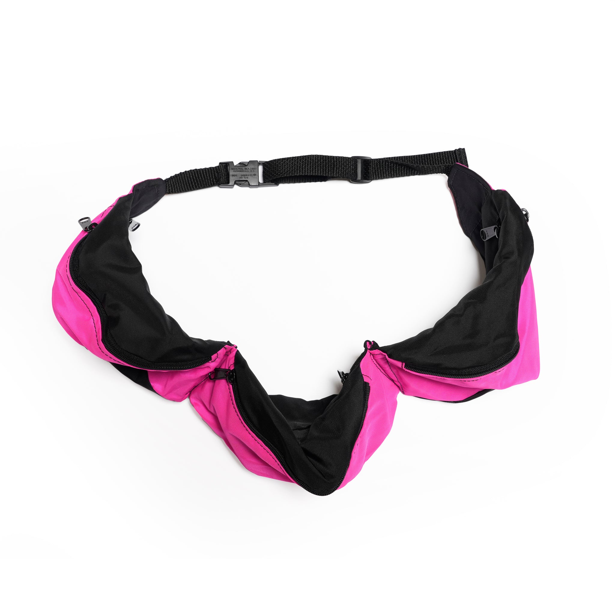 _3 Connection_All Pink | =RE-MAKE HIP BAG= | Color:3 Pink【DEAD STOCK BAG】