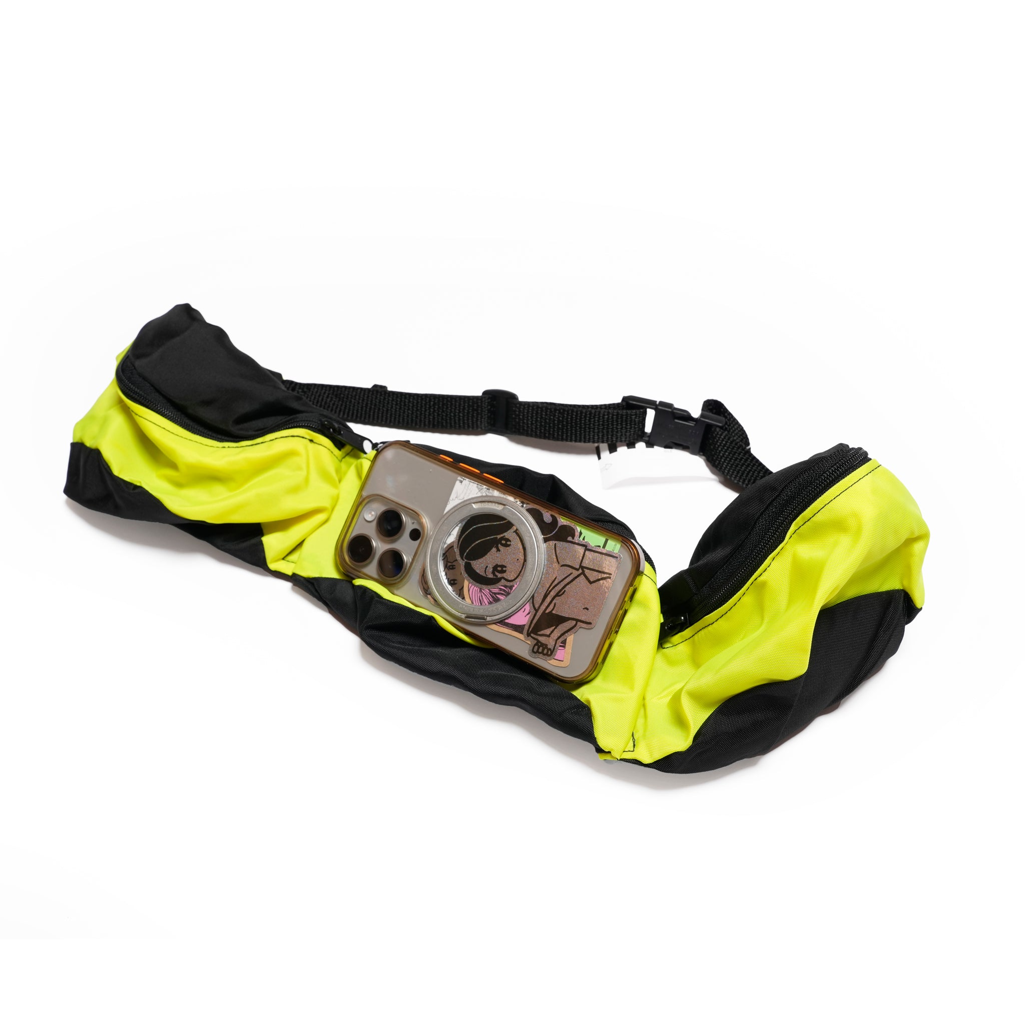 _3 Connection_All Yellow | =RE-MAKE HIP BAG= | Color:3 Yellow【DEAD STOCK BAG】