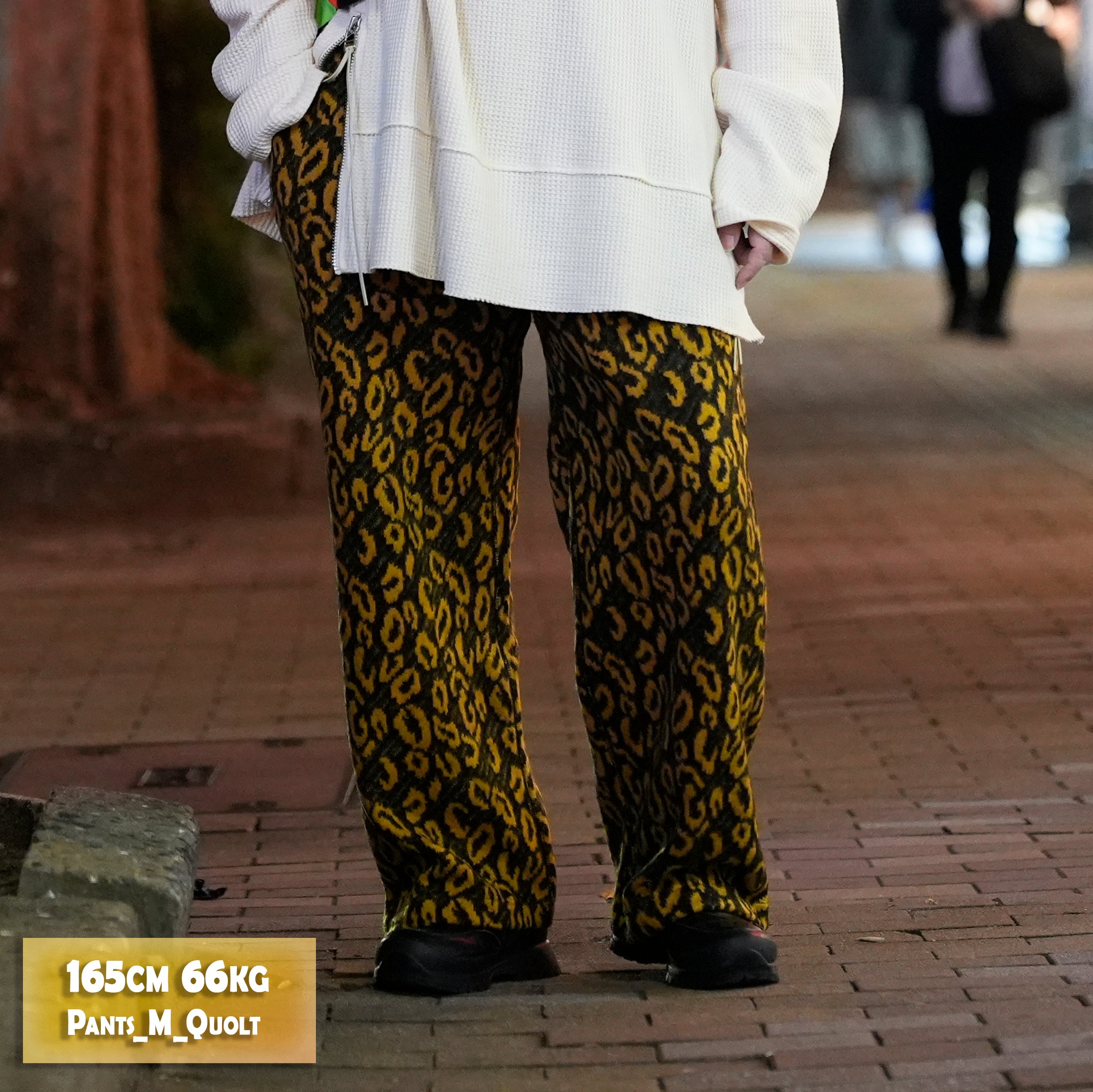 901T-1888 | Name: MUSTER KNIT-PANTS / MUSTARD-BLACK【QUOLT_クオルト】