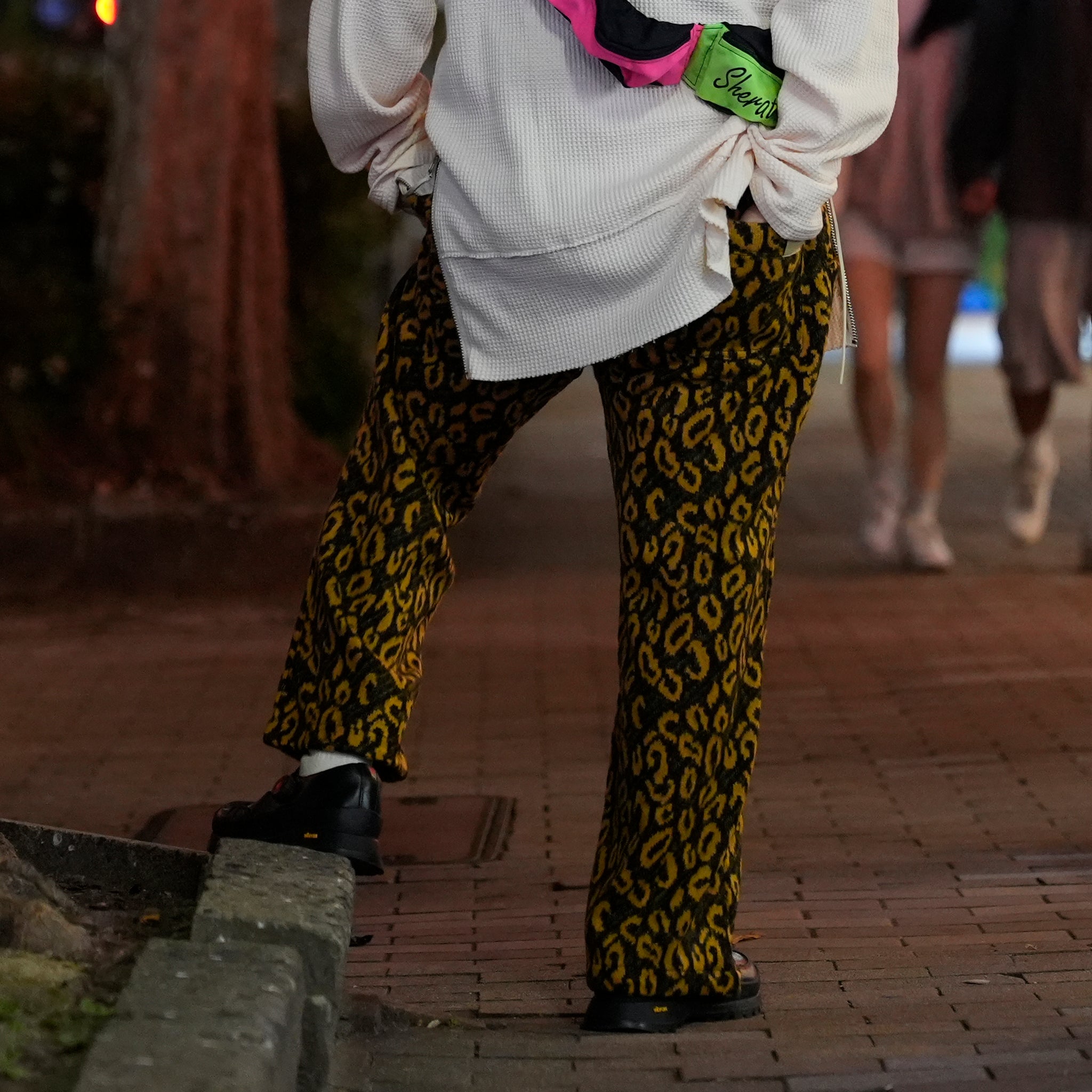 901T-1888 | Name: MUSTER KNIT-PANTS / MUSTARD-BLACK【QUOLT_クオルト】