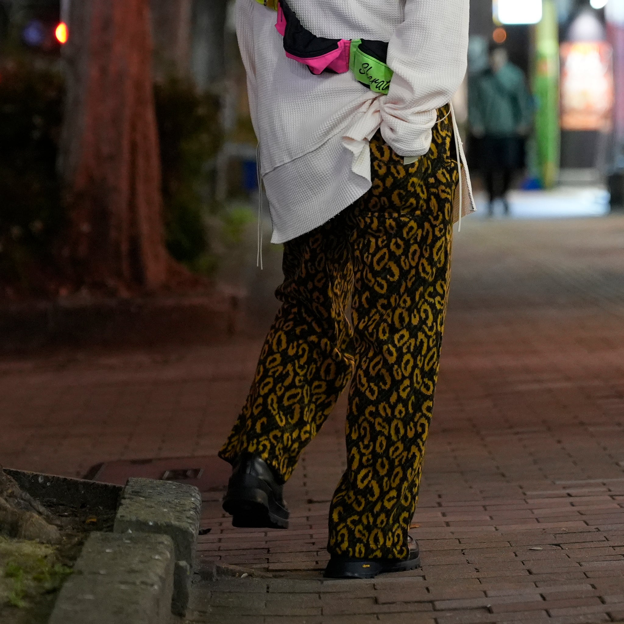 901T-1888 | Name: MUSTER KNIT-PANTS / MUSTARD-BLACK【QUOLT_クオルト】