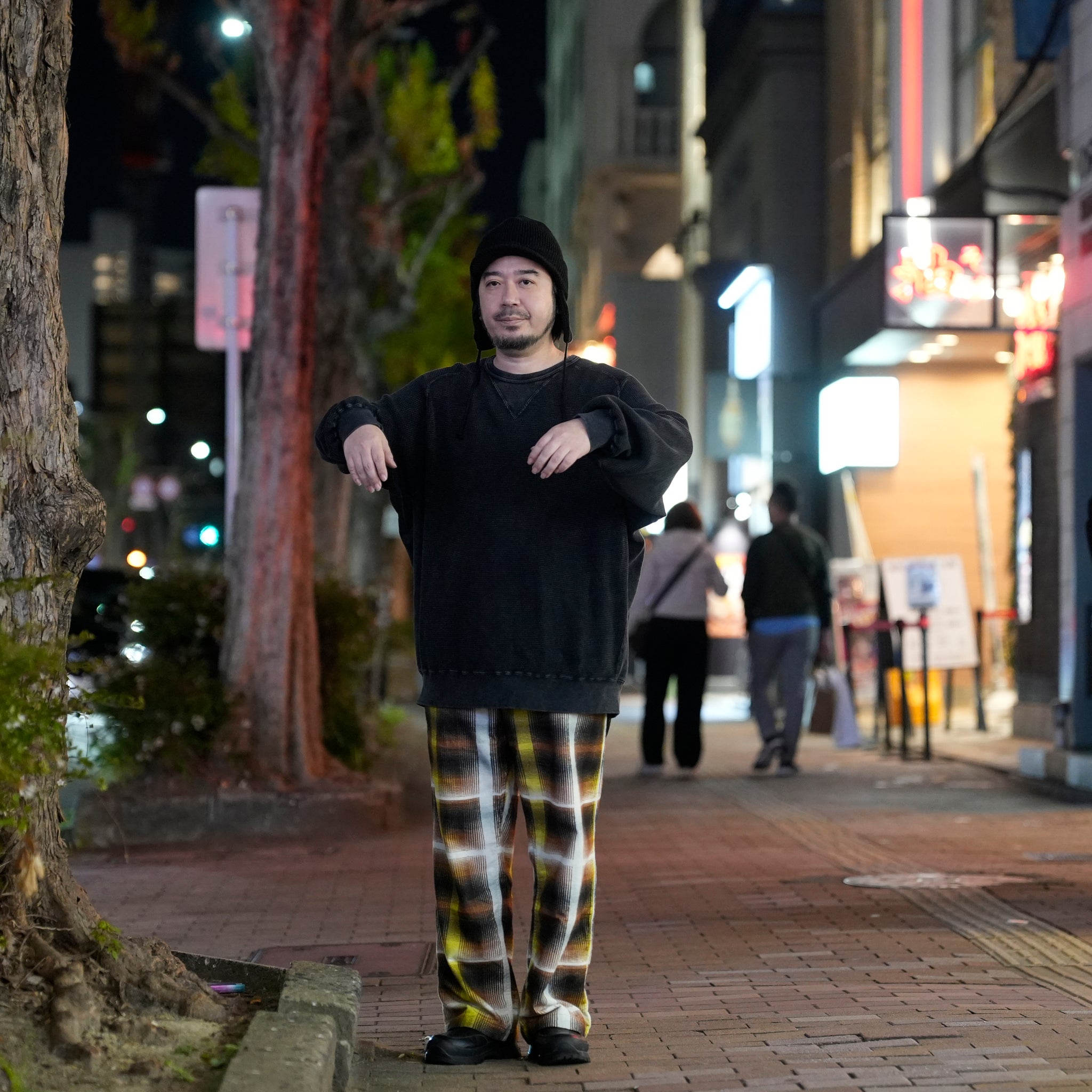 Lloyd | Printed flannel pajama pants | Color:RED-Navy | No:CZ-ImSt-365_red-yellow【IMPRESTORE_インプレストア】