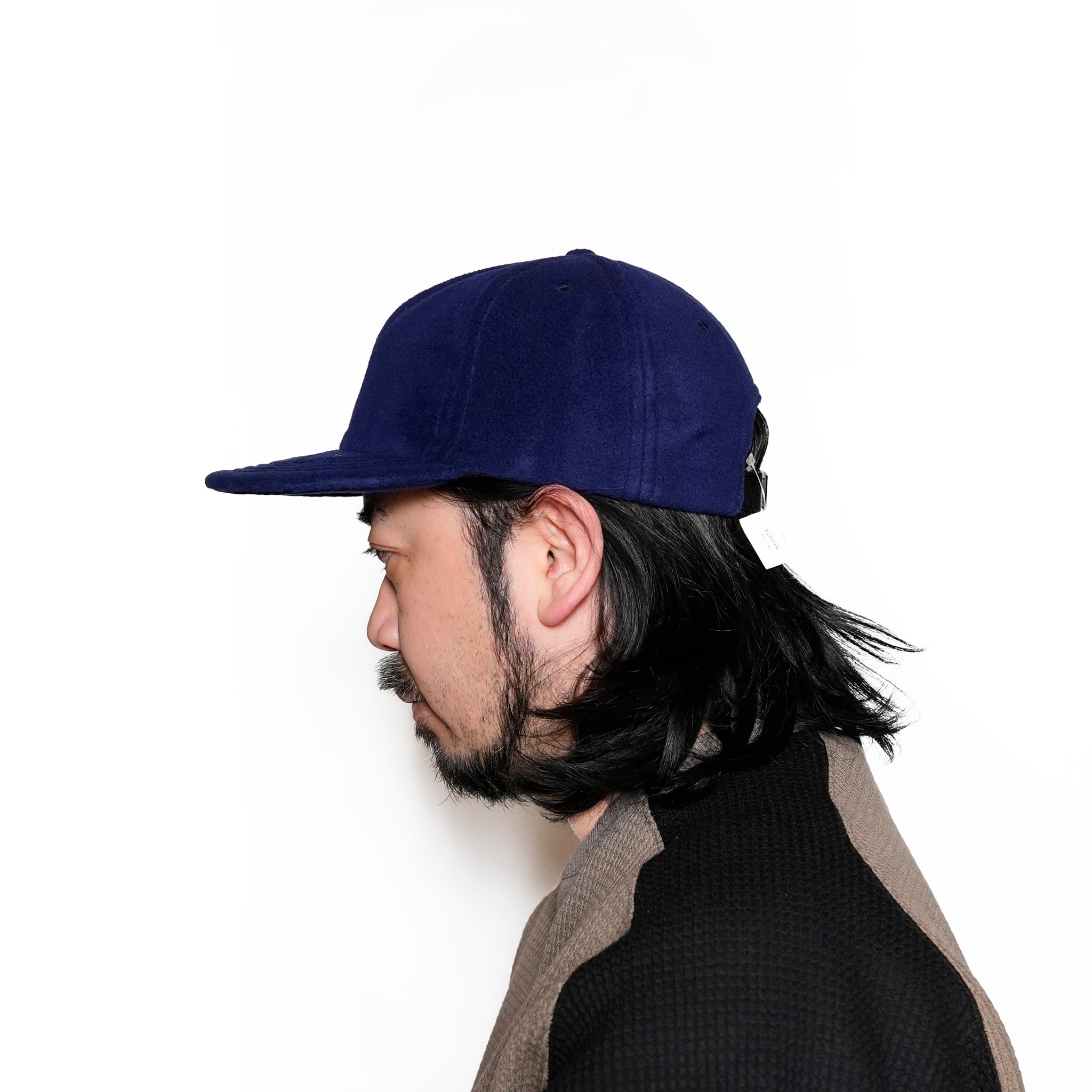 *Polar Fleece B.B. Caps / Made In USA | Color:Black/Navy【NOBRAND】