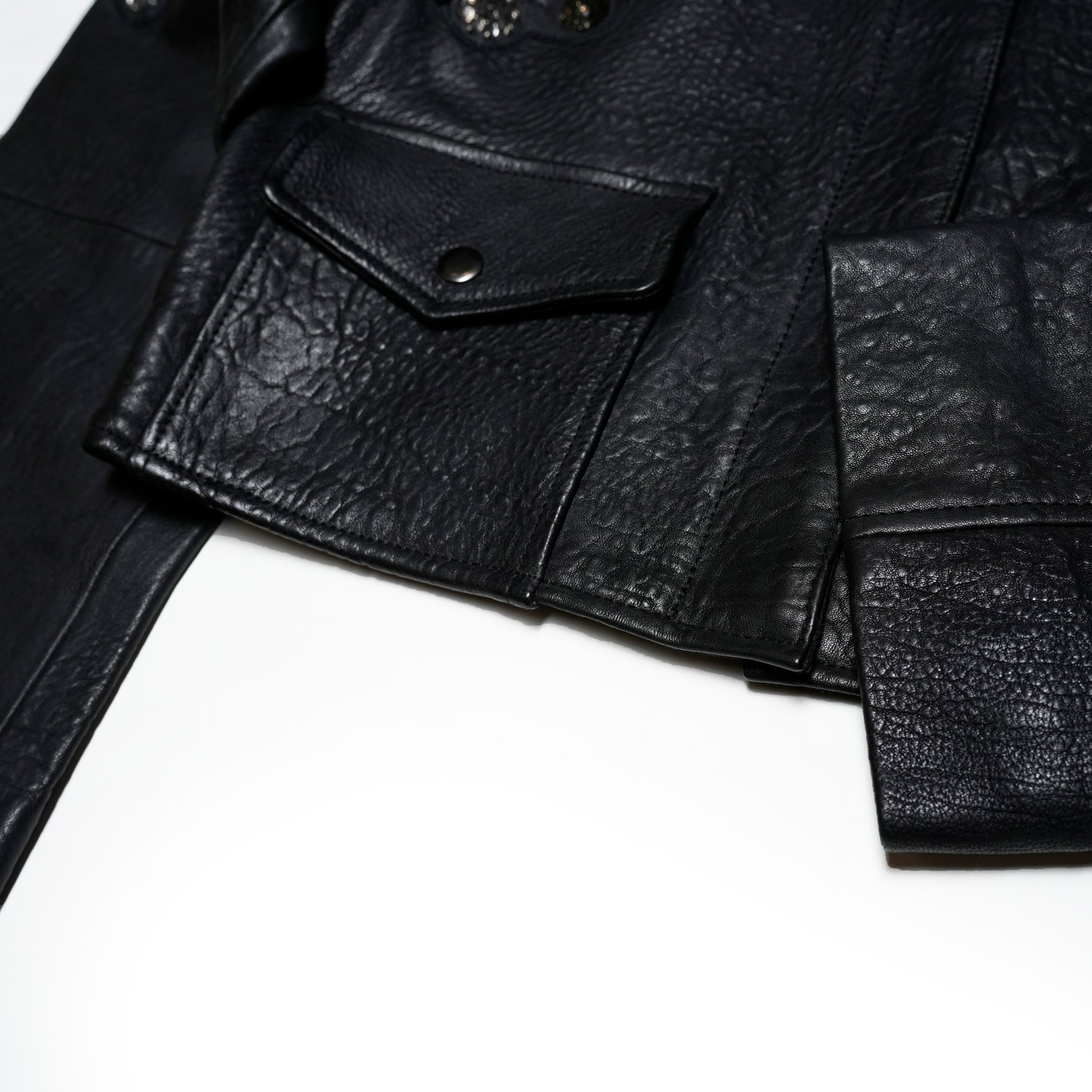 26773_BLACK | MATADOR LEATHER CROPPED JACKET | Color:Black【ONE TEASPOON_ワンティースプーン】