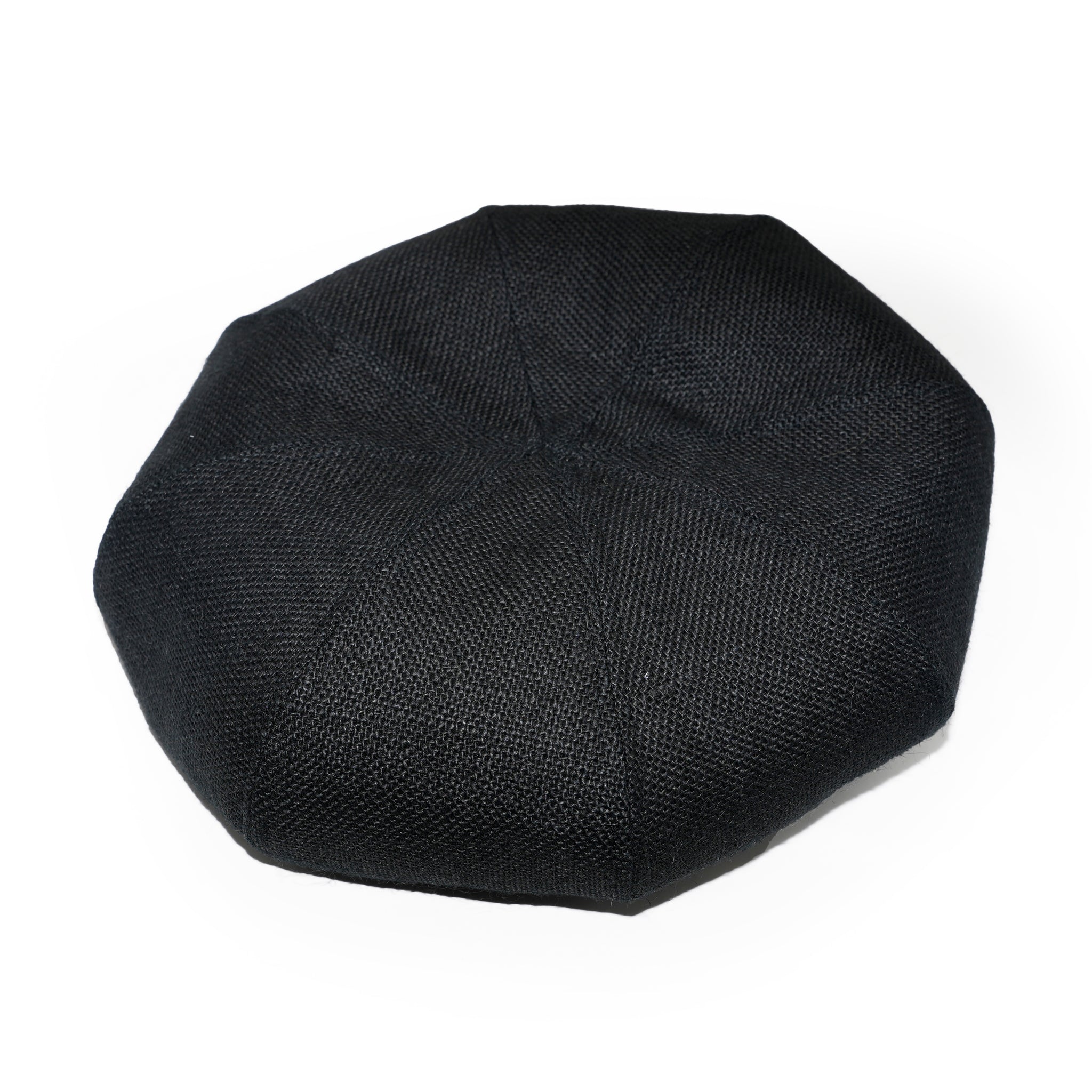 JUTE 8 PANELS BIG BERET | Color_Black/Natural | No_25-2-HT8BB【ORIGINAL JOHN_オリジナルジョン】