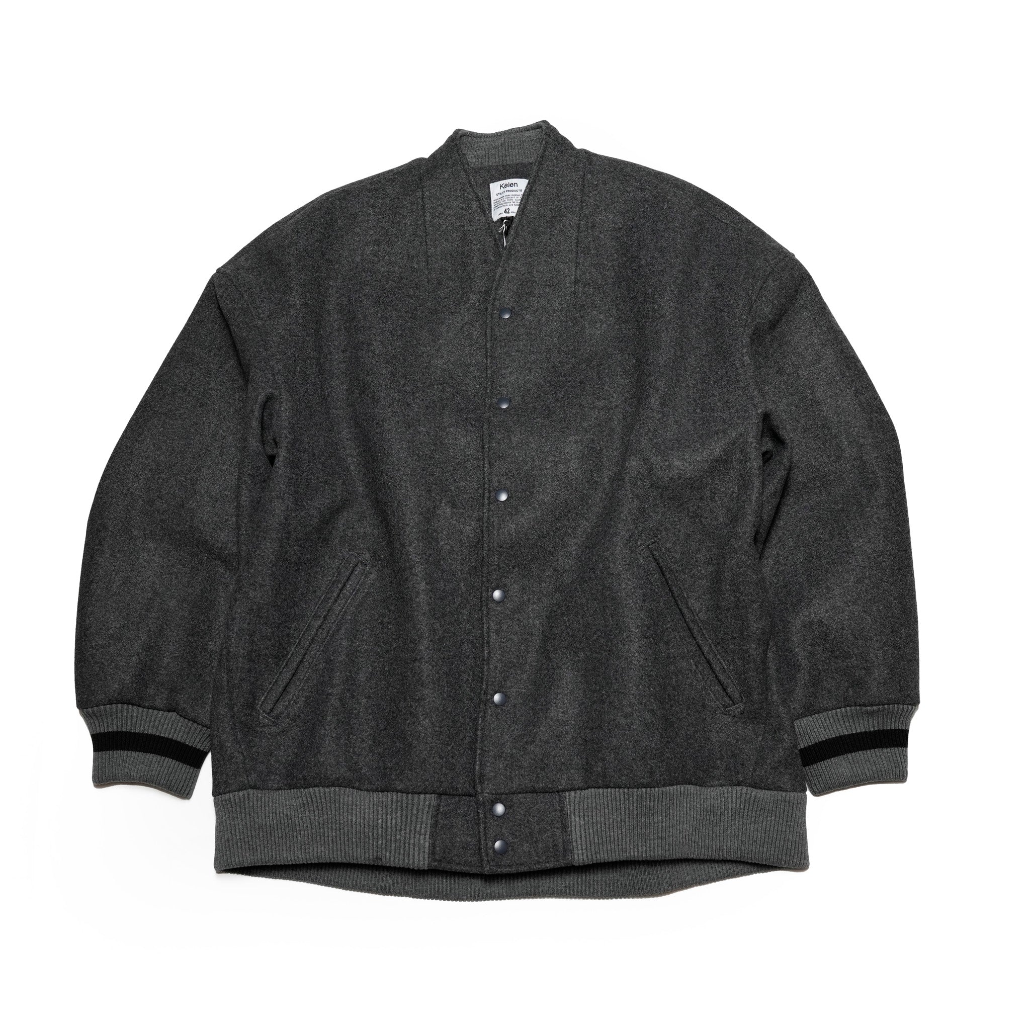 KLM24FJK1100_CHARCOAL | RIOT VARSITY | Color:Charcoal【KELEN MEN_ケレン】