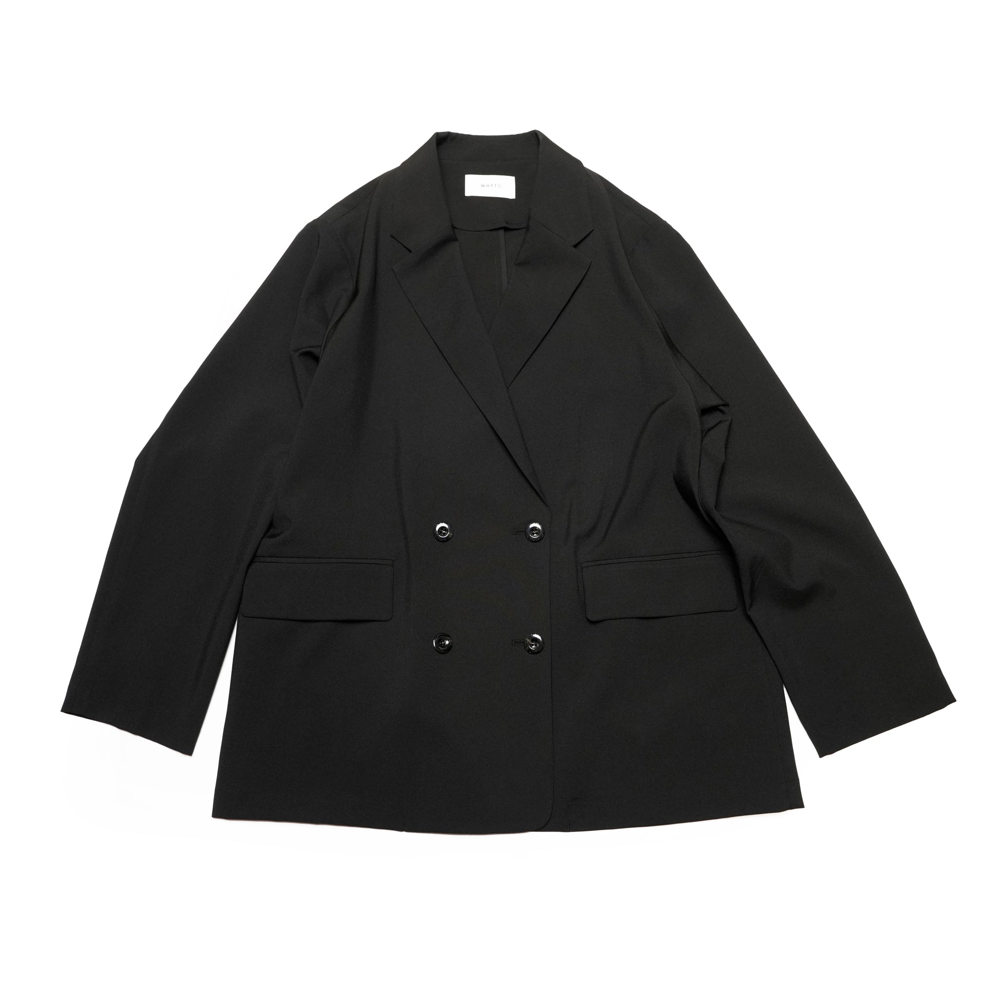 WHT25HJK4040 | DOUBLE BREASTED JACKET | Color:Black【WHYTO_ホワイト】