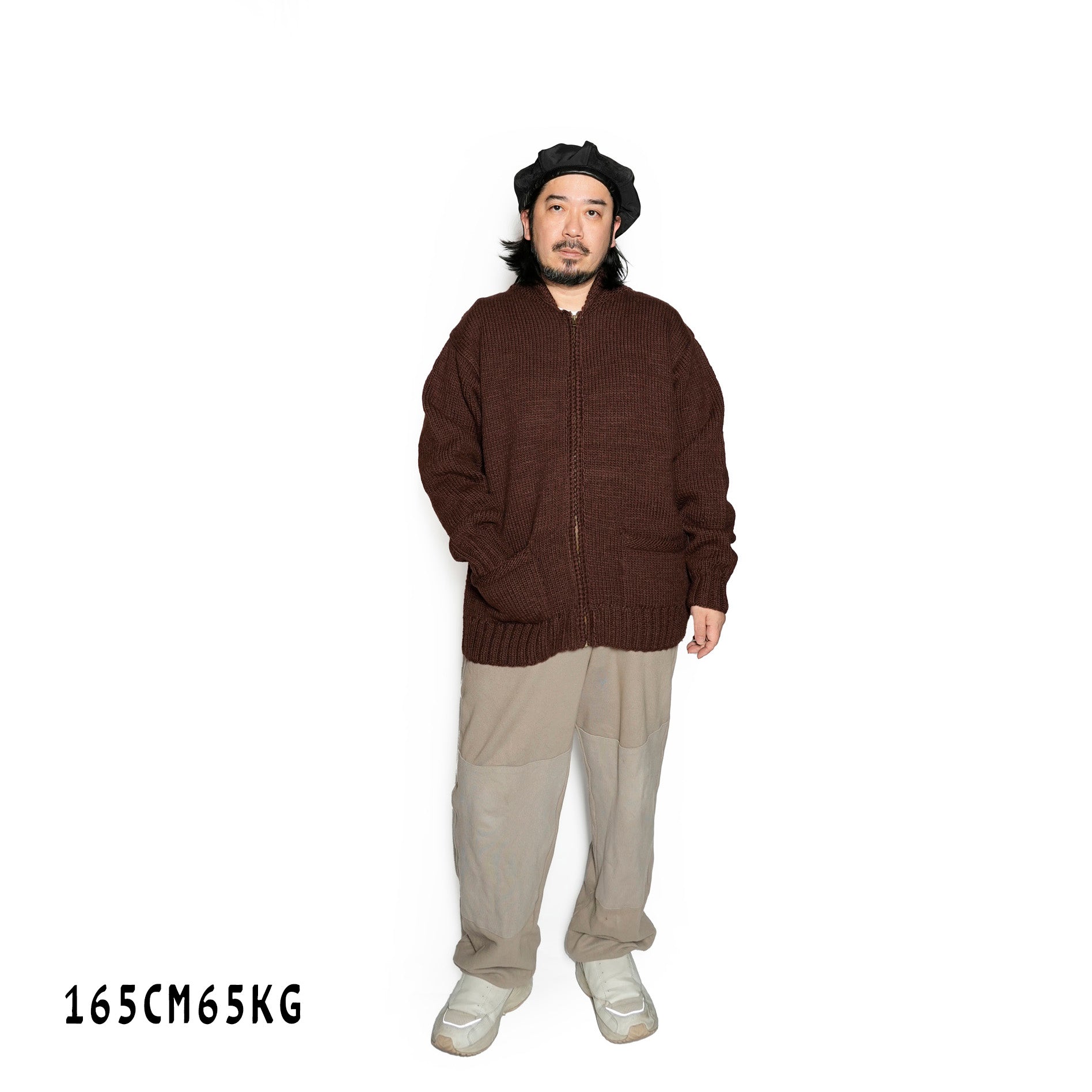 RELAX FIT №132 [ [ Zipup Cowichan sweater “ Texas ” ] Color:Coffee brown【RELAX FIT_リラックスフィット】