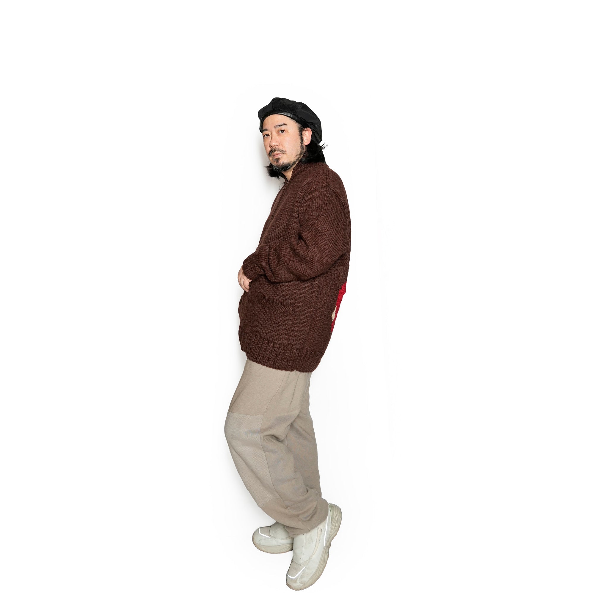 RELAX FIT №132 [ [ Zipup Cowichan sweater “ Texas ” ] Color:Coffee brown【RELAX FIT_リラックスフィット】