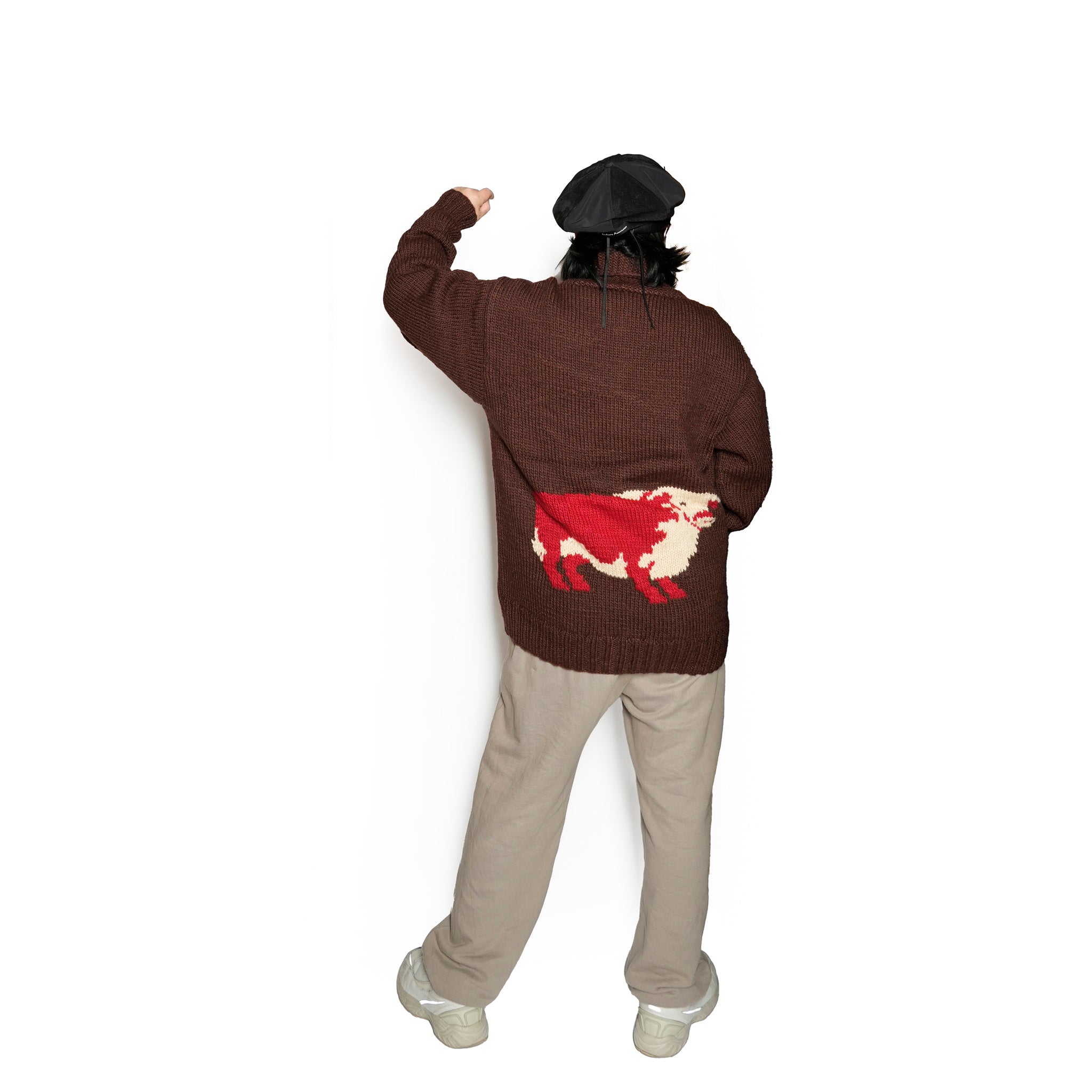 RELAX FIT №132 [ [ Zipup Cowichan sweater “ Texas ” ] Color:Coffee brown【RELAX FIT_リラックスフィット】